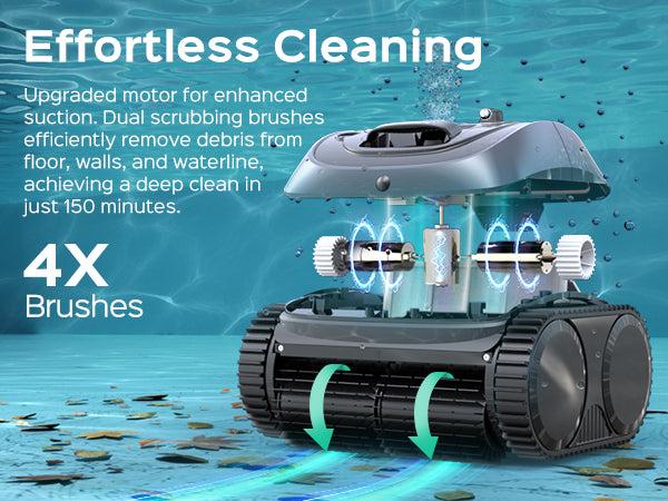 (2025 Upgrade) WYBOT C1 Robotic Pool Cleaner for In Ground Pools up to 65 FT in Length, 150mins Runtime, Cordless Pool Vaccum with Wall Climbing Function