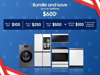 Bespoke 4-Door Flex™ Refrigerator (29 cu. ft.) with AI Family Hub™+ and AI Vision Inside™ in Stainless Steel