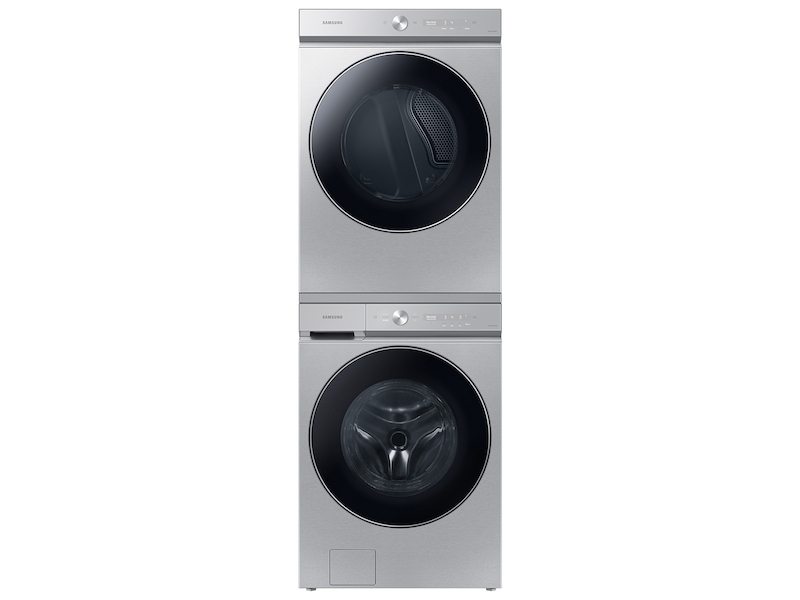 Bespoke Ultra Capacity Front Load Washer and Electric Dryer in Silver Steel
