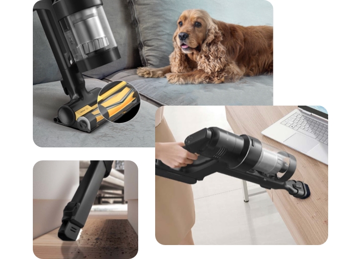 Bespoke Jet™ AI Cordless Stick Vacuum with All-in-One Clean Station® in Satin Black