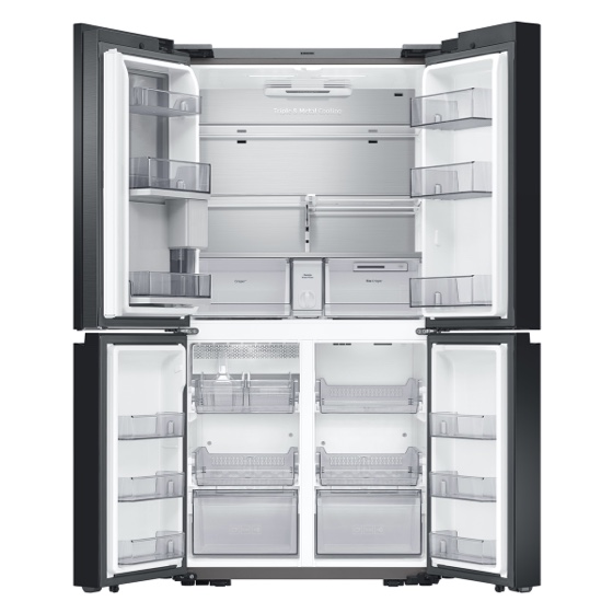 Bespoke 4-Door Flex™ Refrigerator (29 cu. ft.) with AI Family Hub™+ and AI Vision Inside™ in Stainless Steel