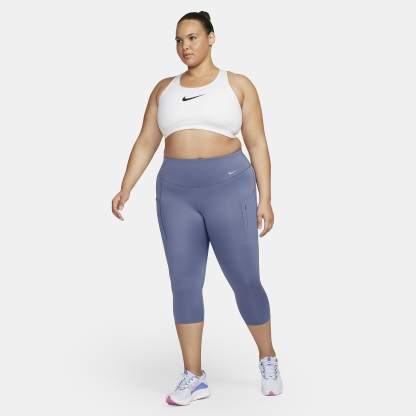 Go - Women's Firm-Support High-Waisted Cropped Leggings with Pockets (Plus Size)