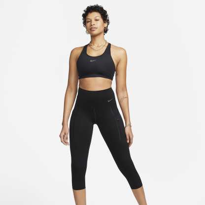 Go - Women's Firm-Support High-Waisted Cropped Leggings with Pockets