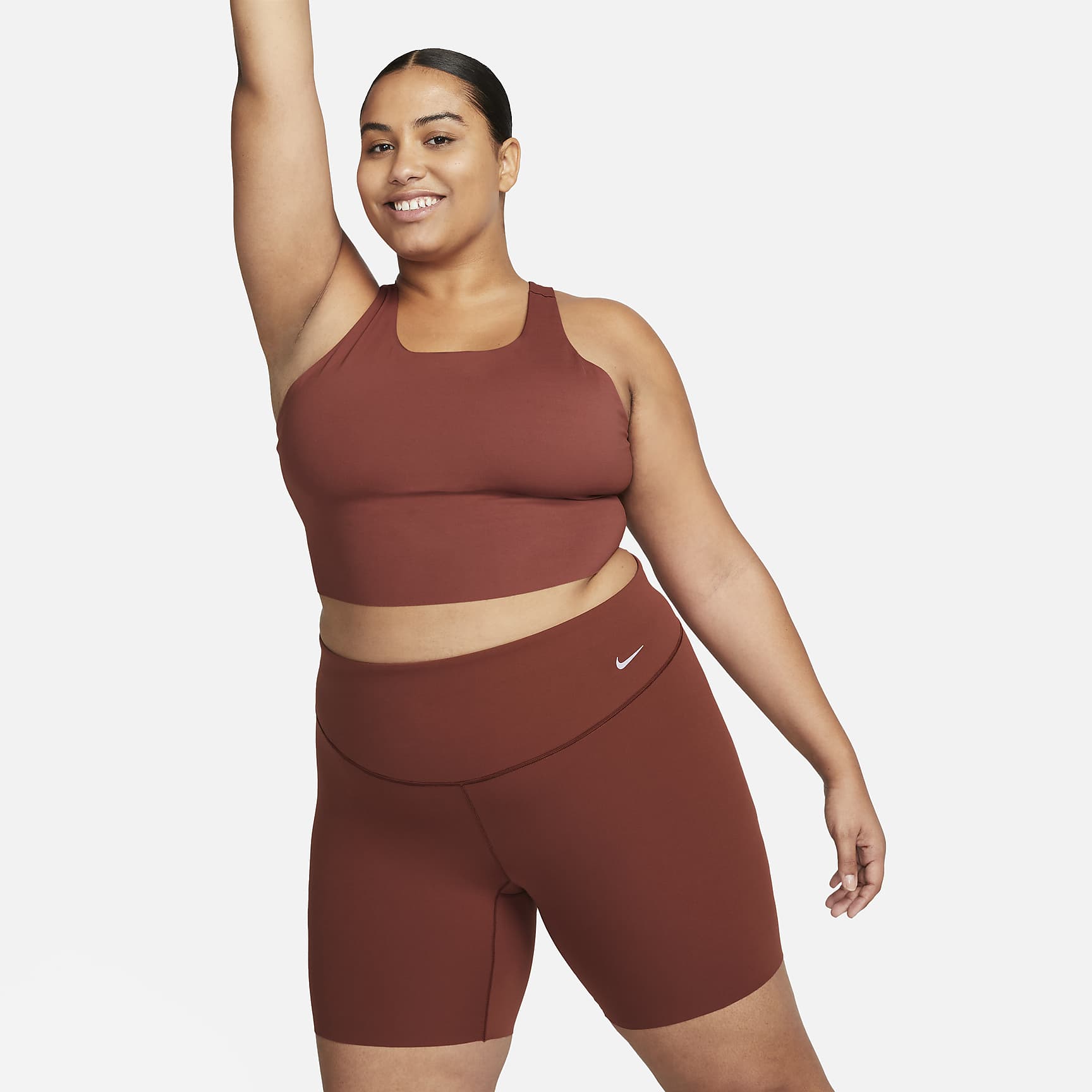 Zenvy - Women's Gentle-Support High-Waisted 8" Biker Shorts (Plus Size)