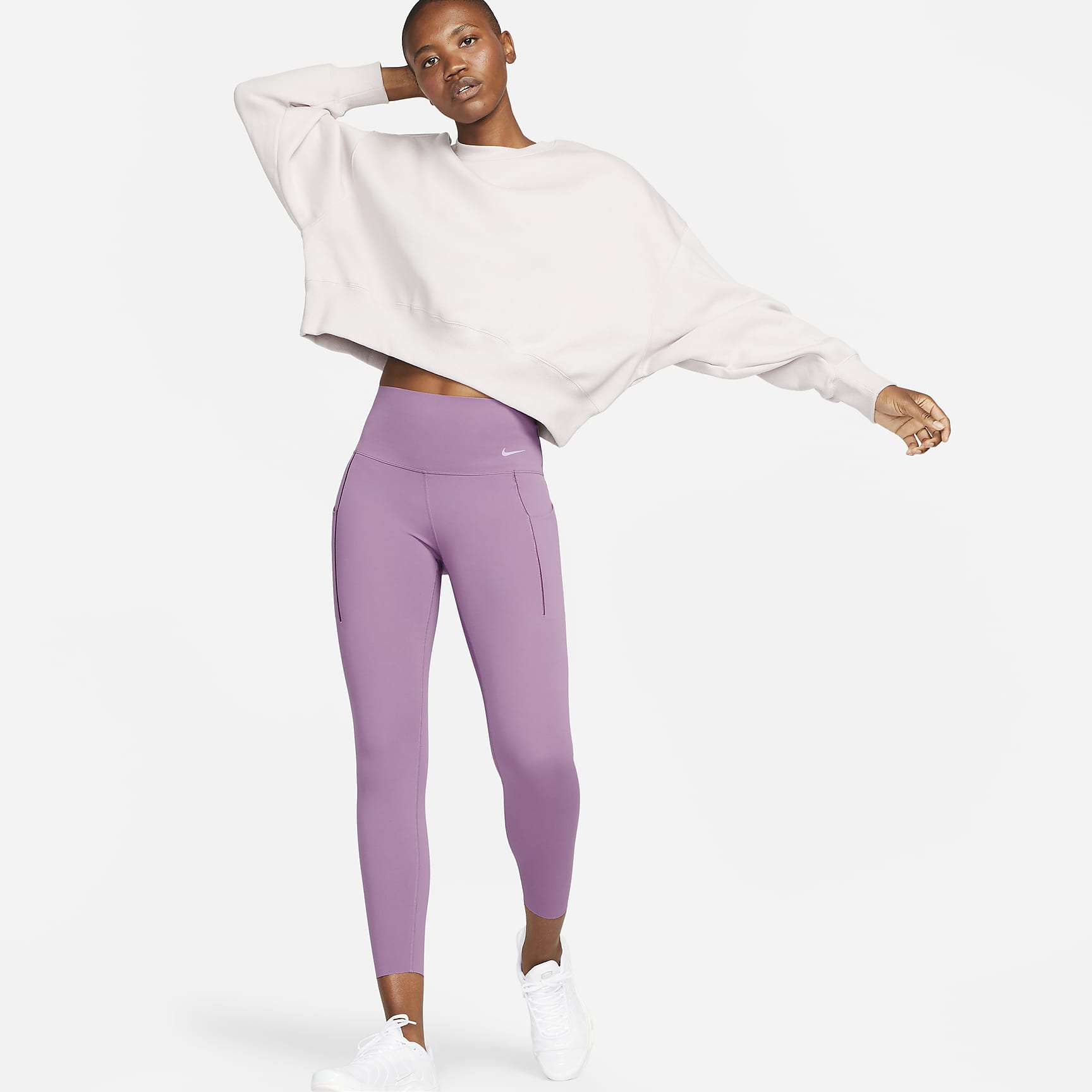 Universa - Women's Medium-Support High-Waisted 7/8 Leggings with Pockets