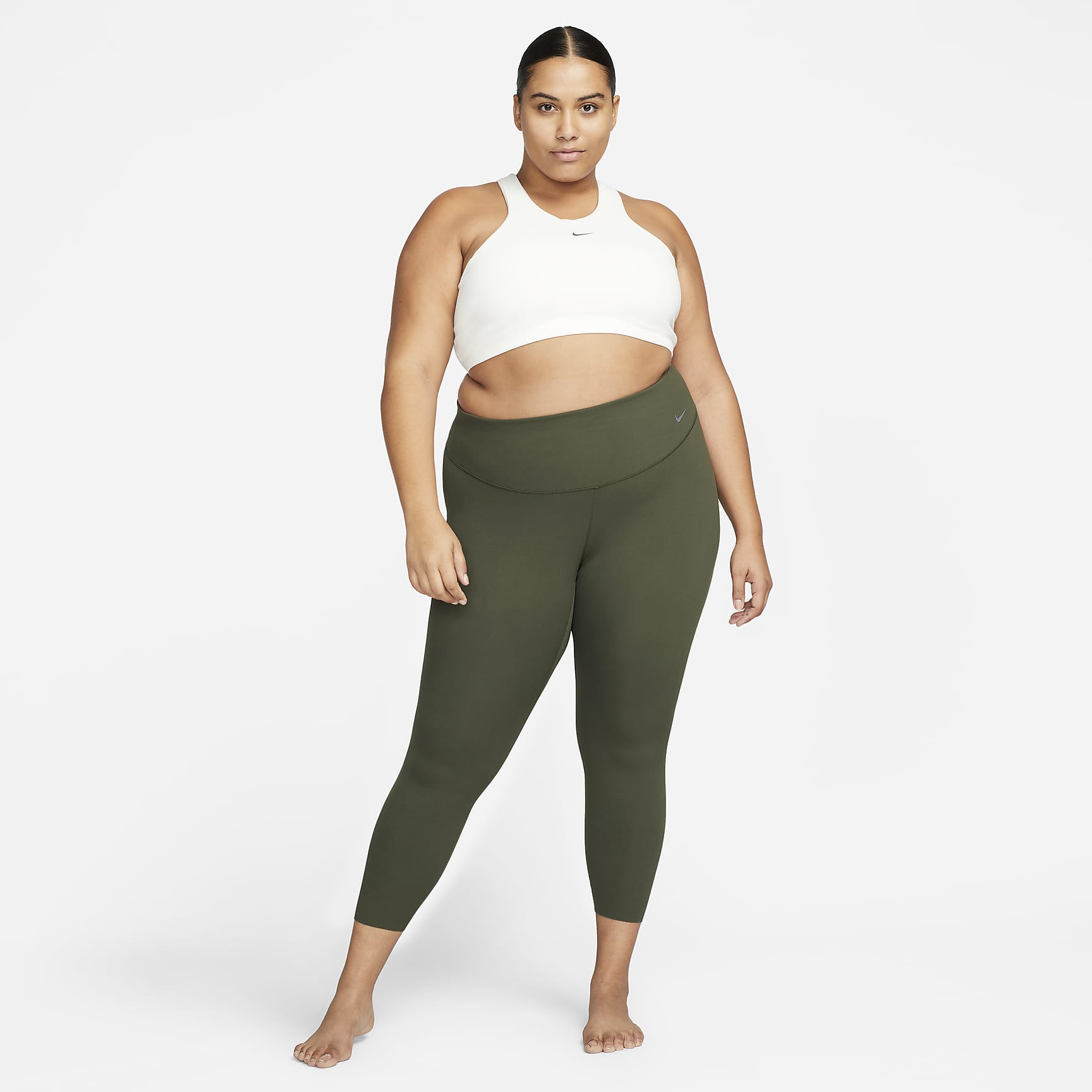 Zenvy - Women's Gentle-Support High-Waisted 7/8 Leggings (Plus Size)