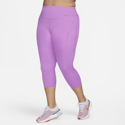 Go - Women's Firm-Support High-Waisted Cropped Leggings with Pockets (Plus Size)