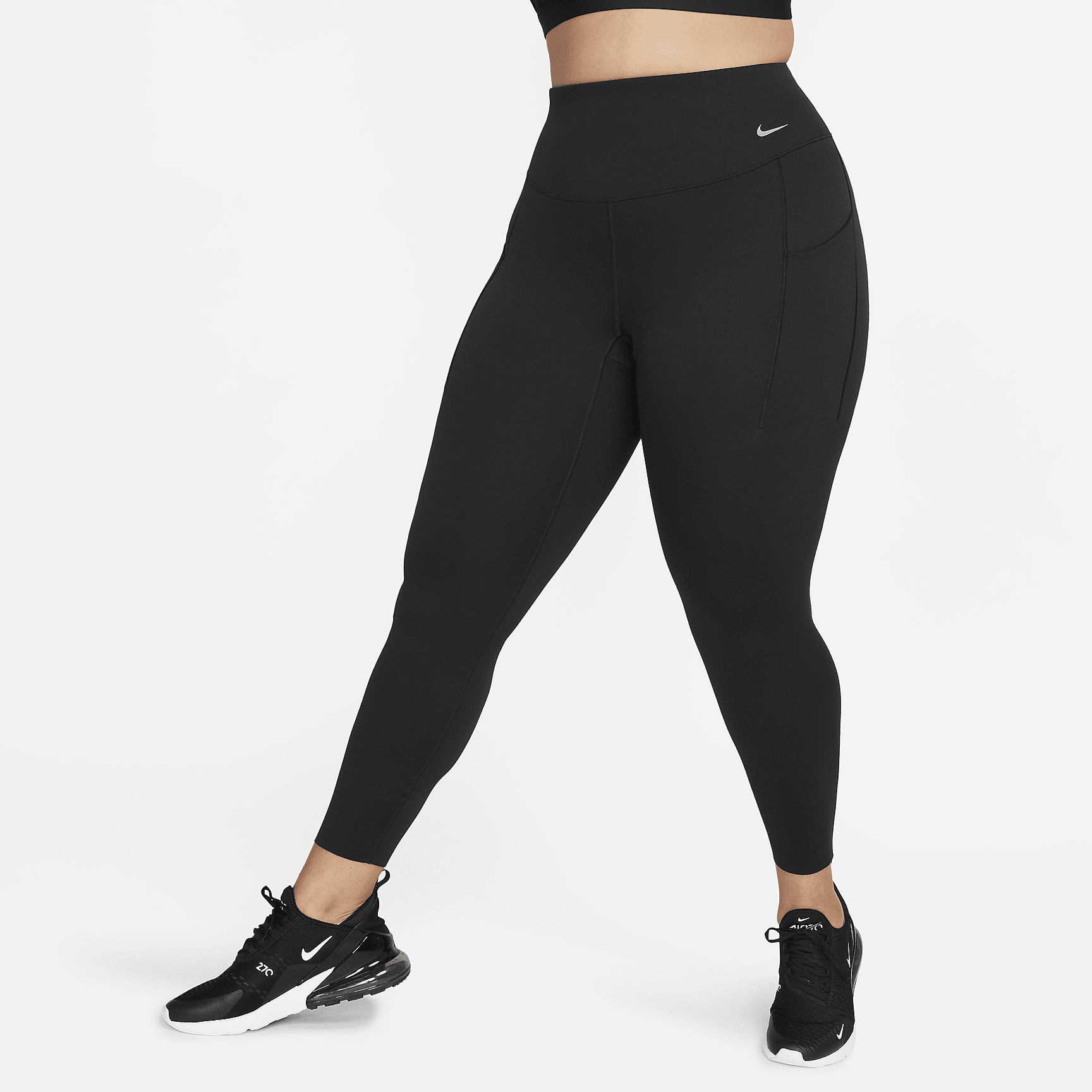 Universa - Women's Medium-Support High-Waisted Full-Length Leggings with Pockets (Plus Size)