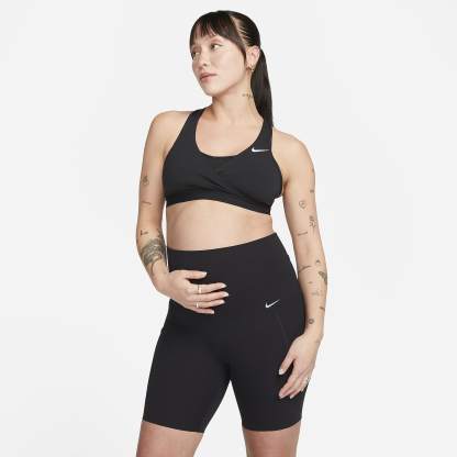(M) - Women's Gentle-Support High-Waisted 8" Biker Shorts with Pockets (Maternity)