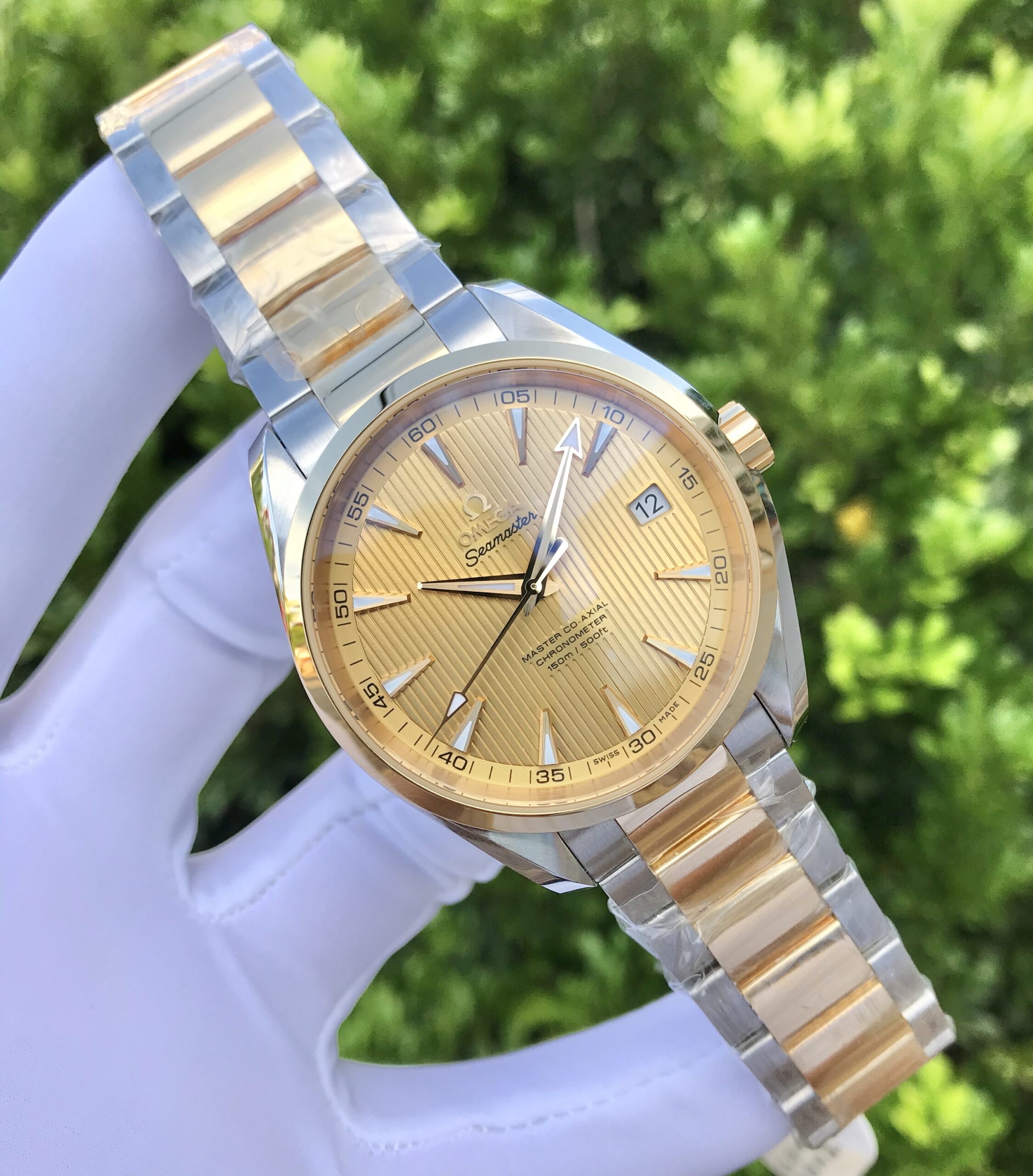Aqua Terra 150M Seamaster Steel Yellow Gold Chronometer, 47% OFF