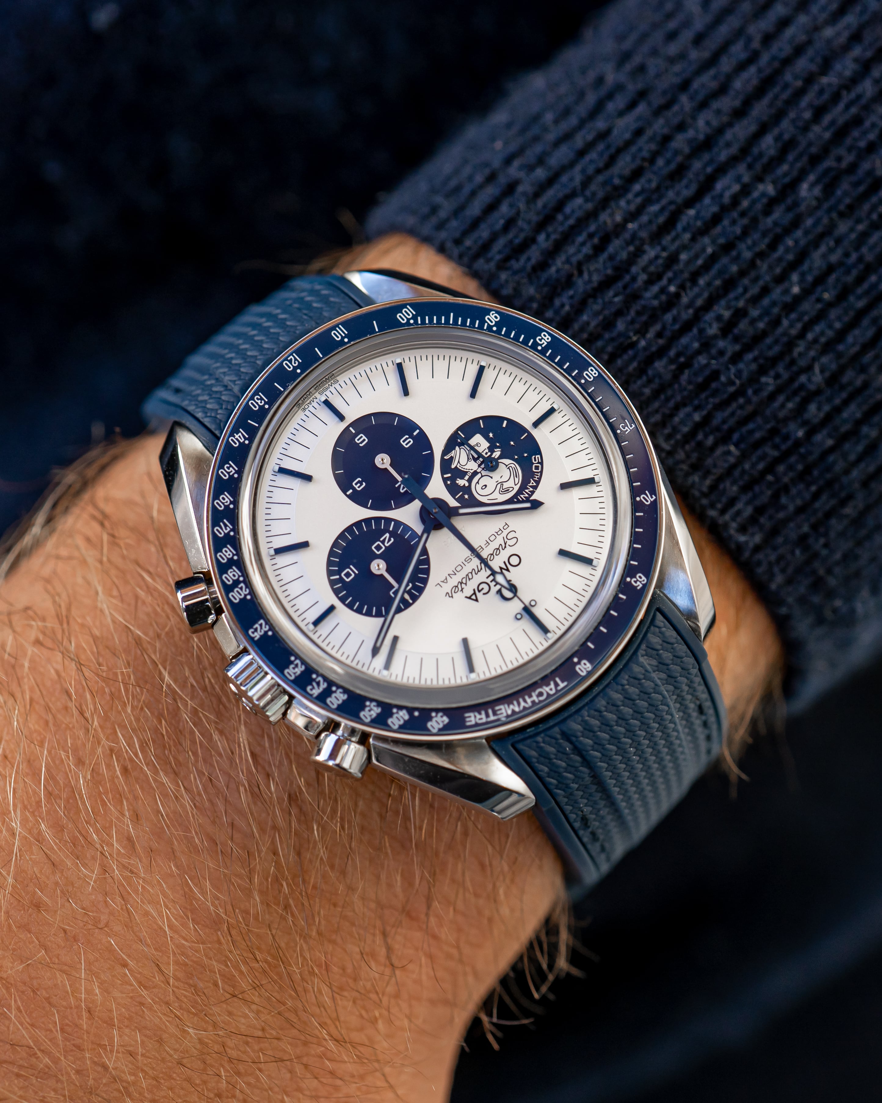 Rubber Strap for Omega Speedmaster &ldquo;Silver Snoopy Award&rdquo;