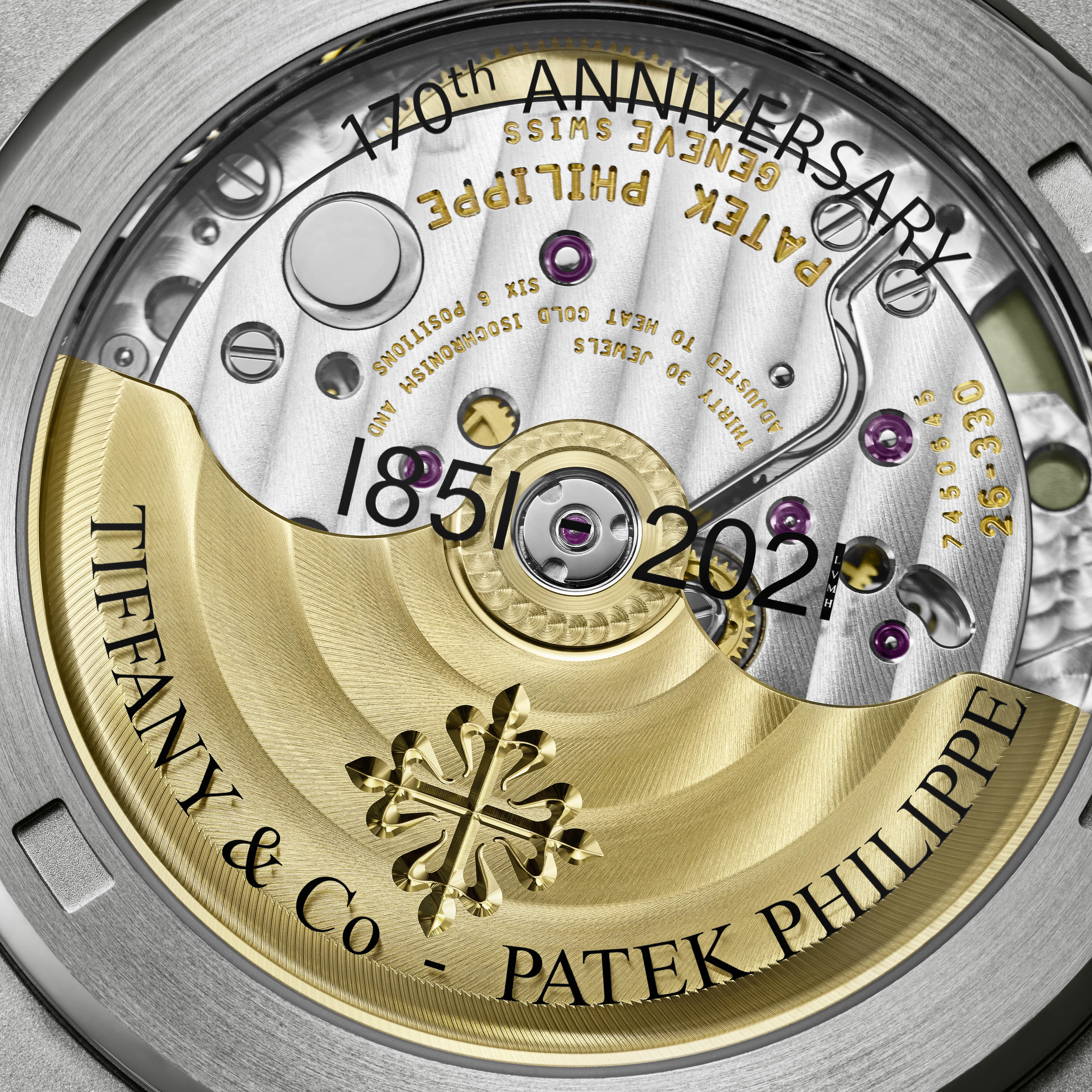 The caseback of the Tiffany Blue Patek Philippe 5711