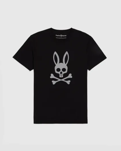 Psycho Bunny 男士 Woodstock 反光圖案 T 恤