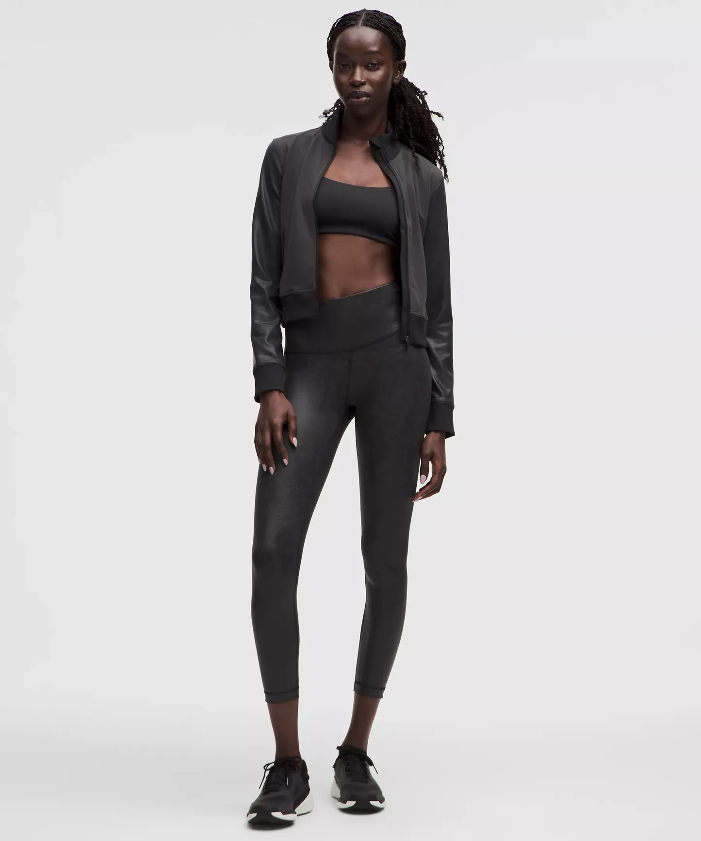 Lululemon 女士Wunder Train 高腰緊身褲 25 吋 – 霧面金屬光澤款（Matte Foil）