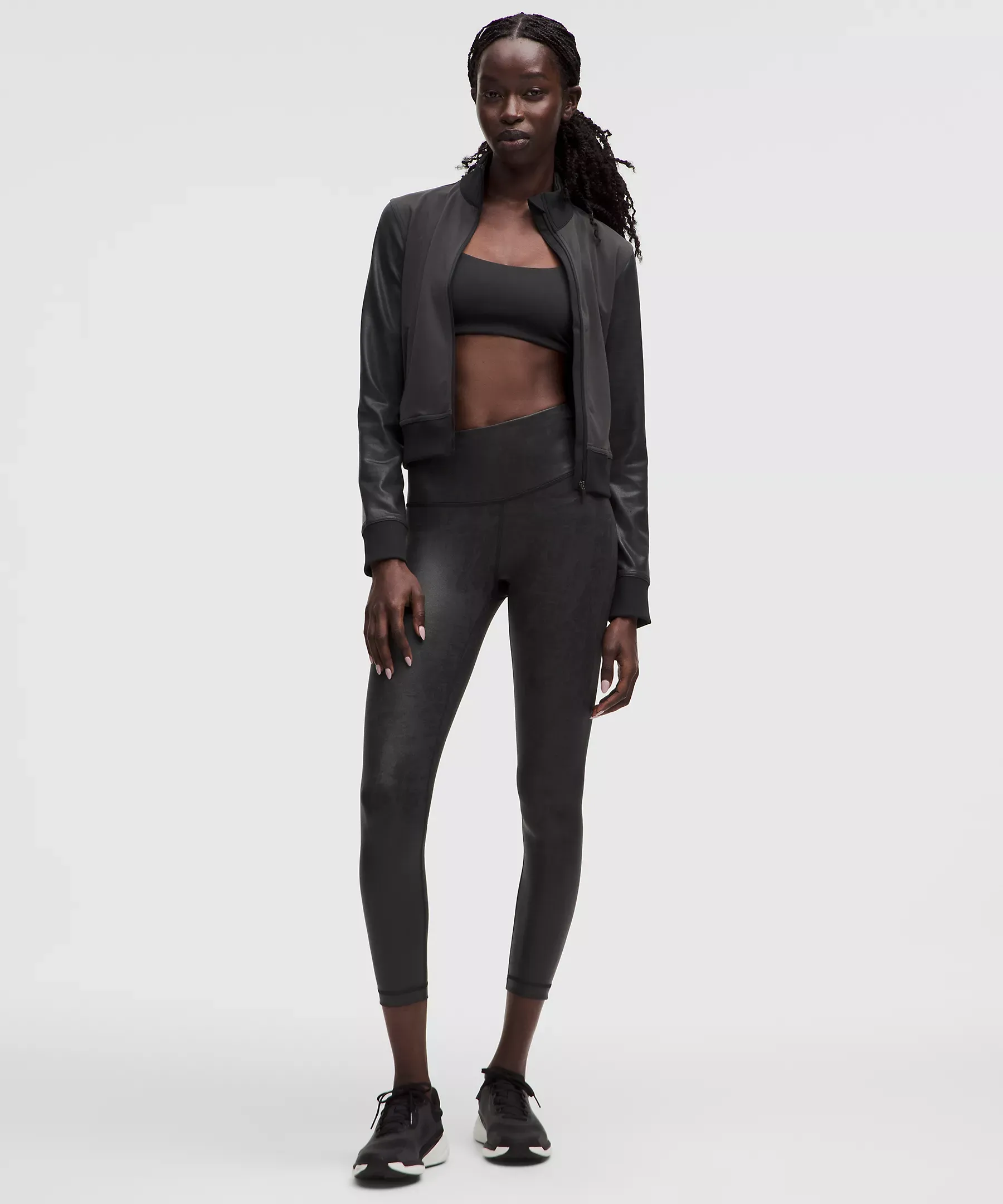 Lululemon 女士Wunder Train 高腰緊身褲 25 吋 – 霧面金屬光澤款（Matte Foil）