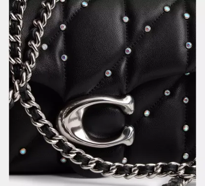 COACH 專櫃 Tabby 肩背包 20（枕頭絎縫與水晶鉚釘款）