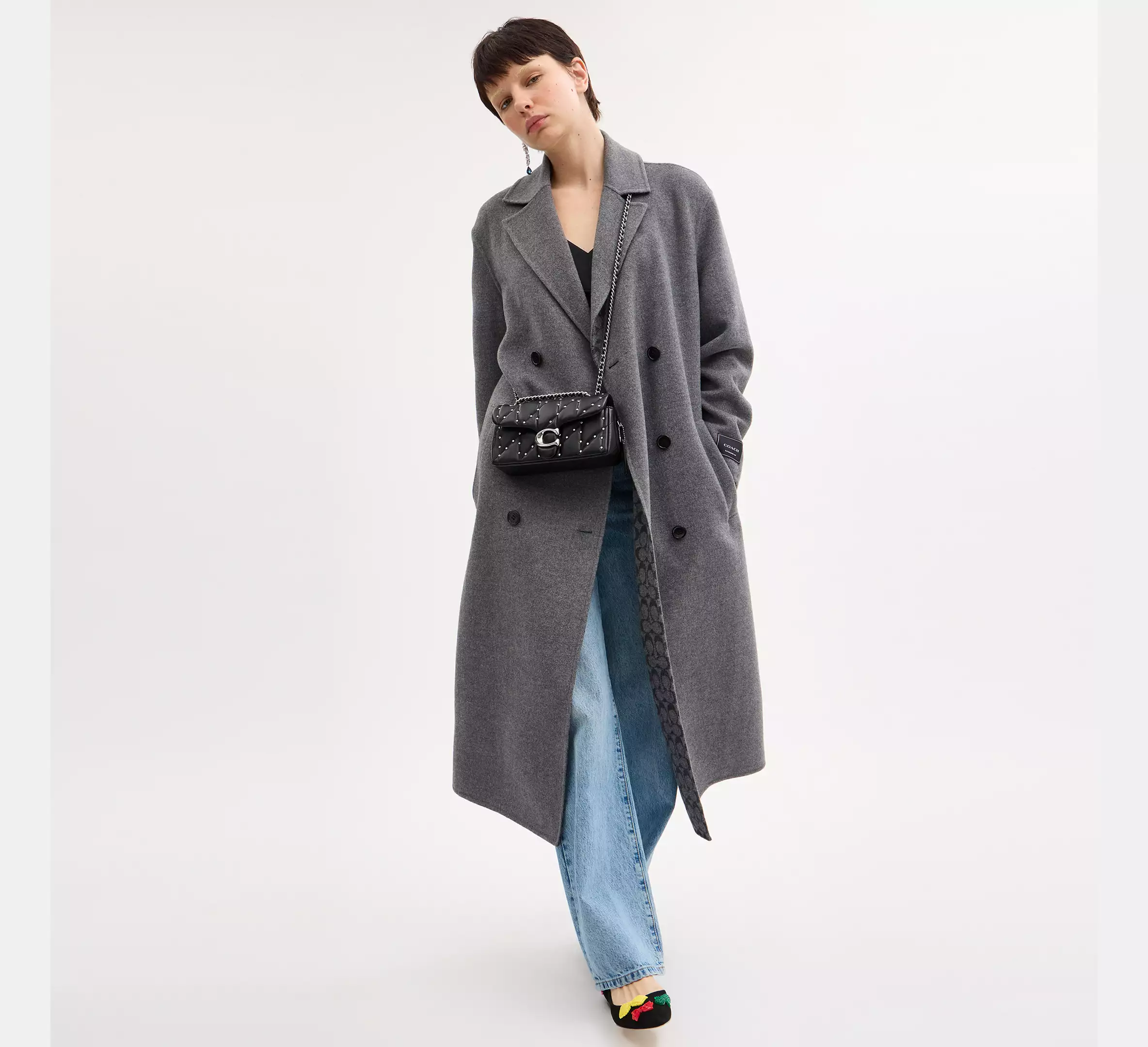 COACH 專櫃 Tabby 肩背包 20（枕頭絎縫與水晶鉚釘款）