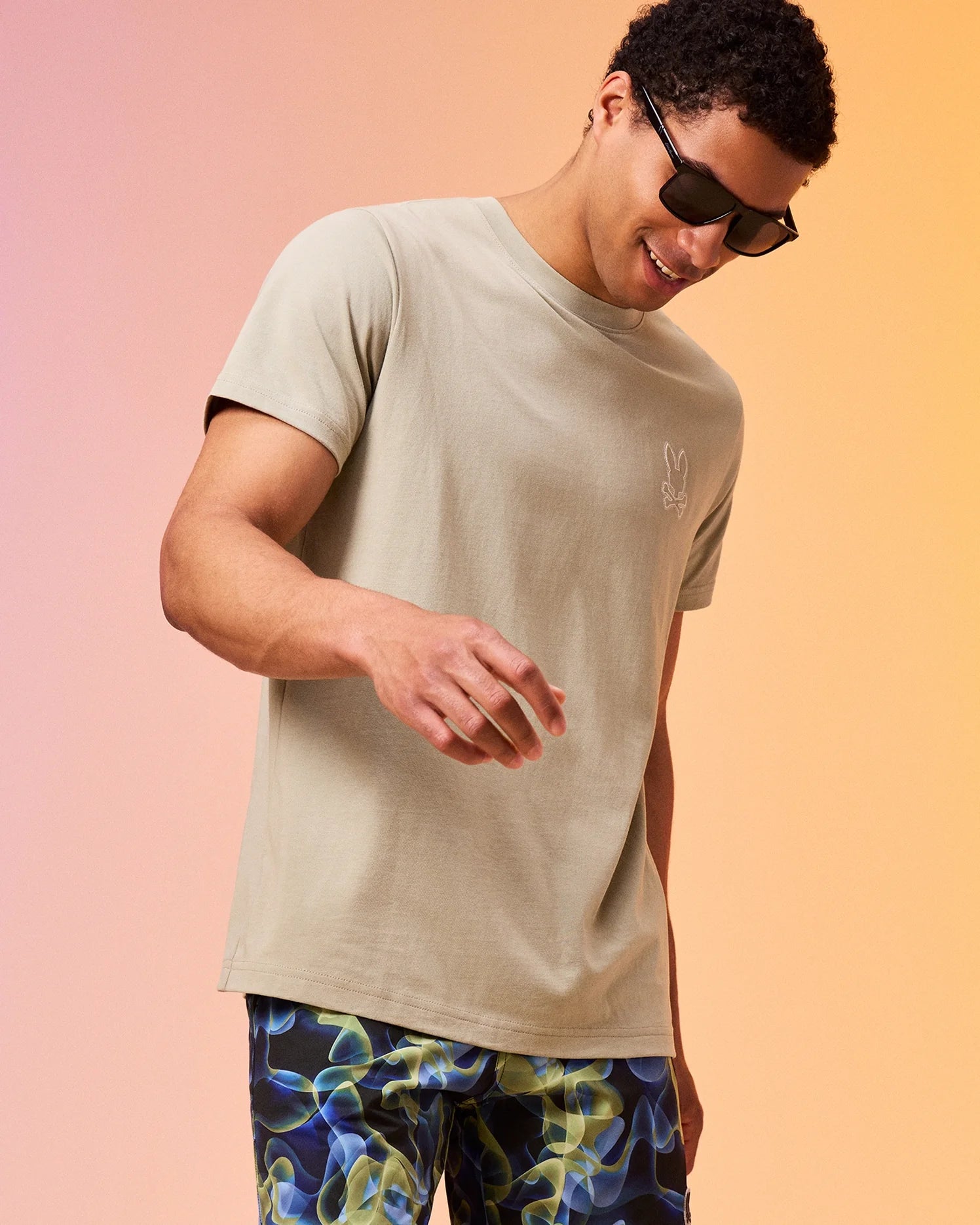 Psycho Bunny 男士 Pearland 背面圖案 T 恤