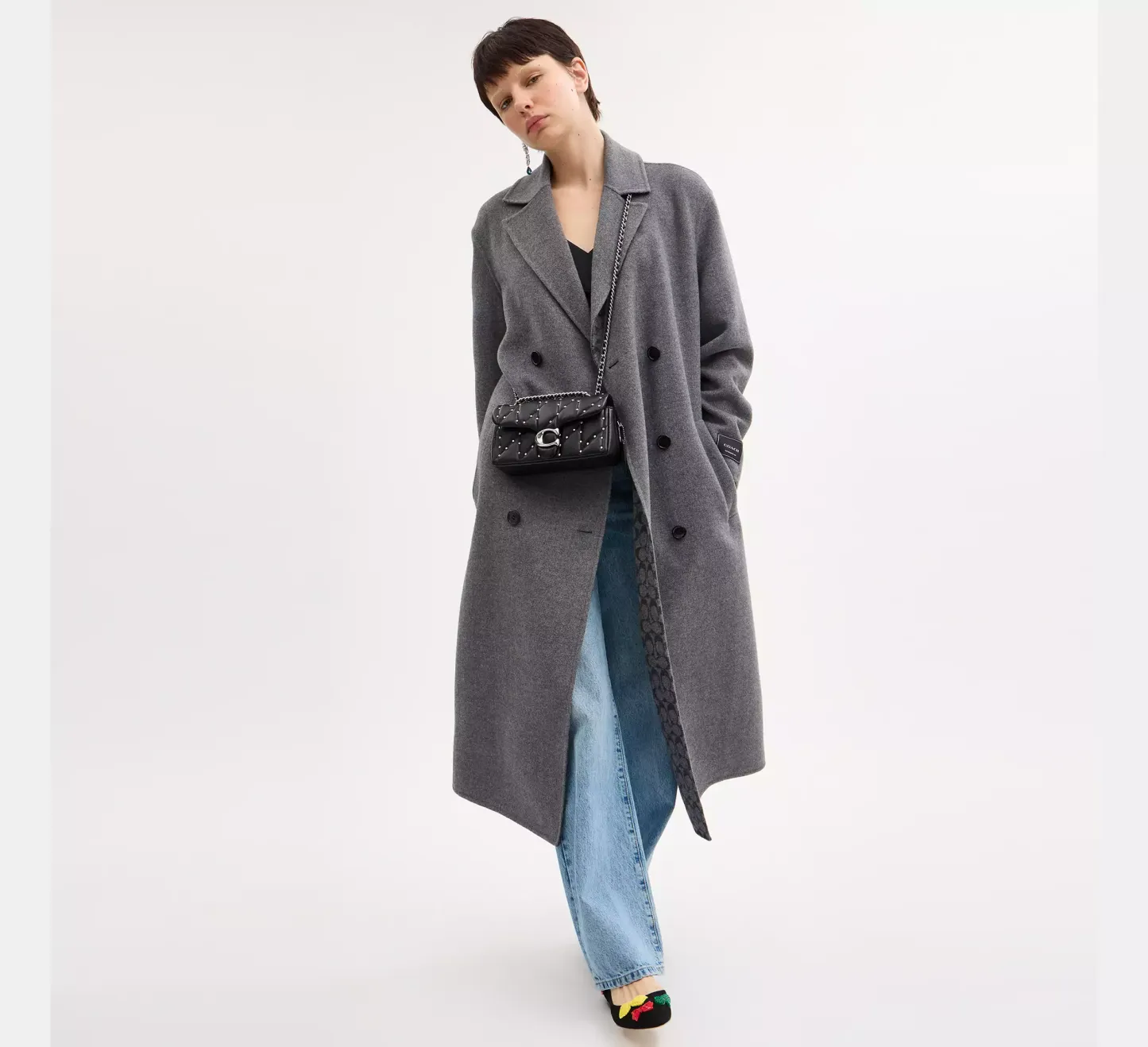 COACH 專櫃 Tabby 肩背包 20（枕頭絎縫與水晶鉚釘款）