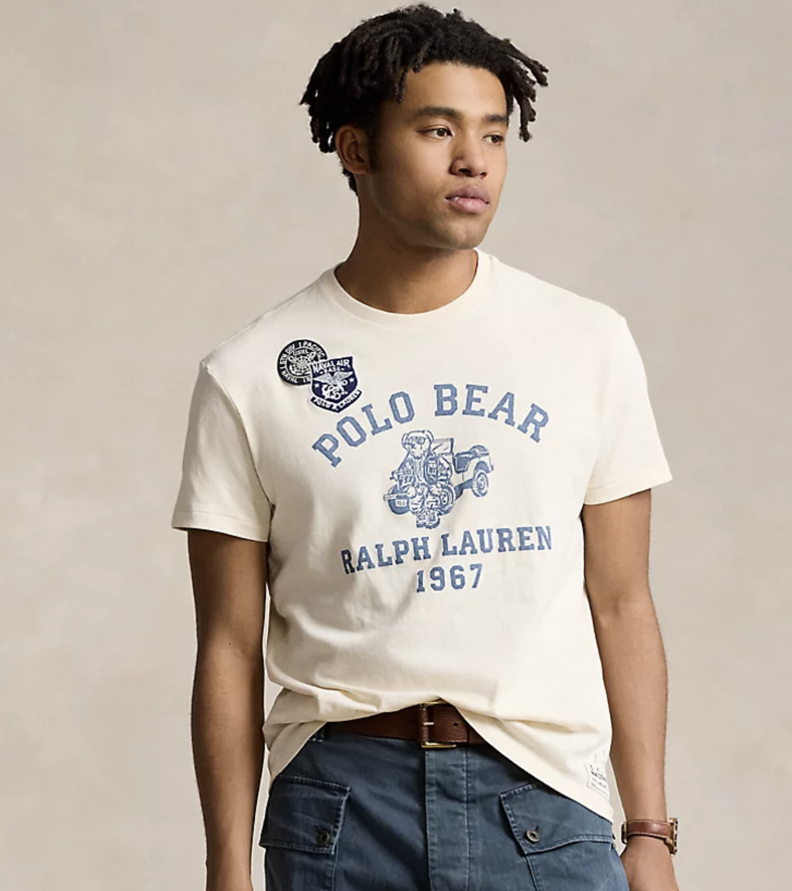 Polo 男士經典版型 Polo 熊平紋針織 T 恤