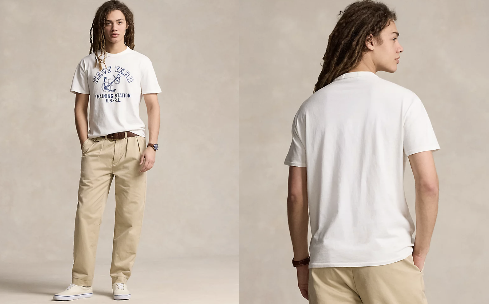 Polo 男士經典版型平紋針織圖案 T 恤