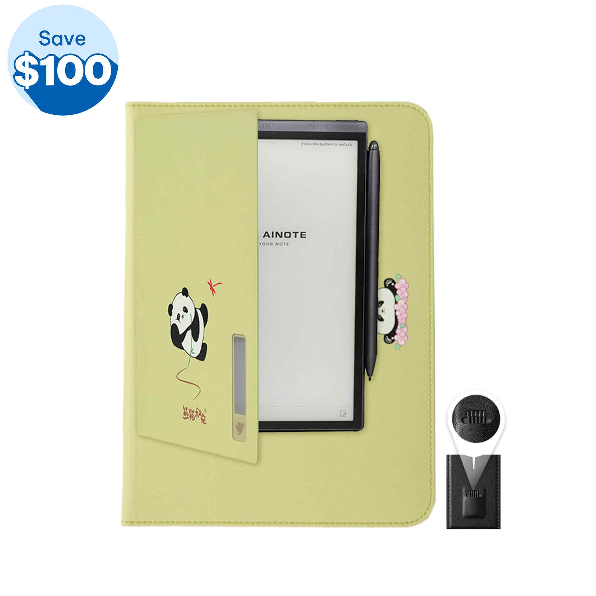 AINOTE Air 2 Custodia Protettiva Magnetica Con Tastiera – Cover Libro Con Portapenne E Funzione Sleep/Wake – Nero