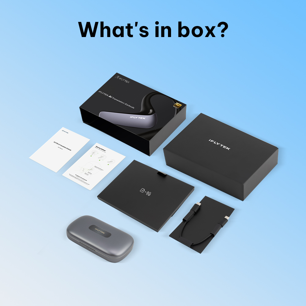 iFLYTEK 翻訳機 本体 ai translation earbuds iFLYTEK AI Translation Earbuds | Simultaneous for 60+ Languages