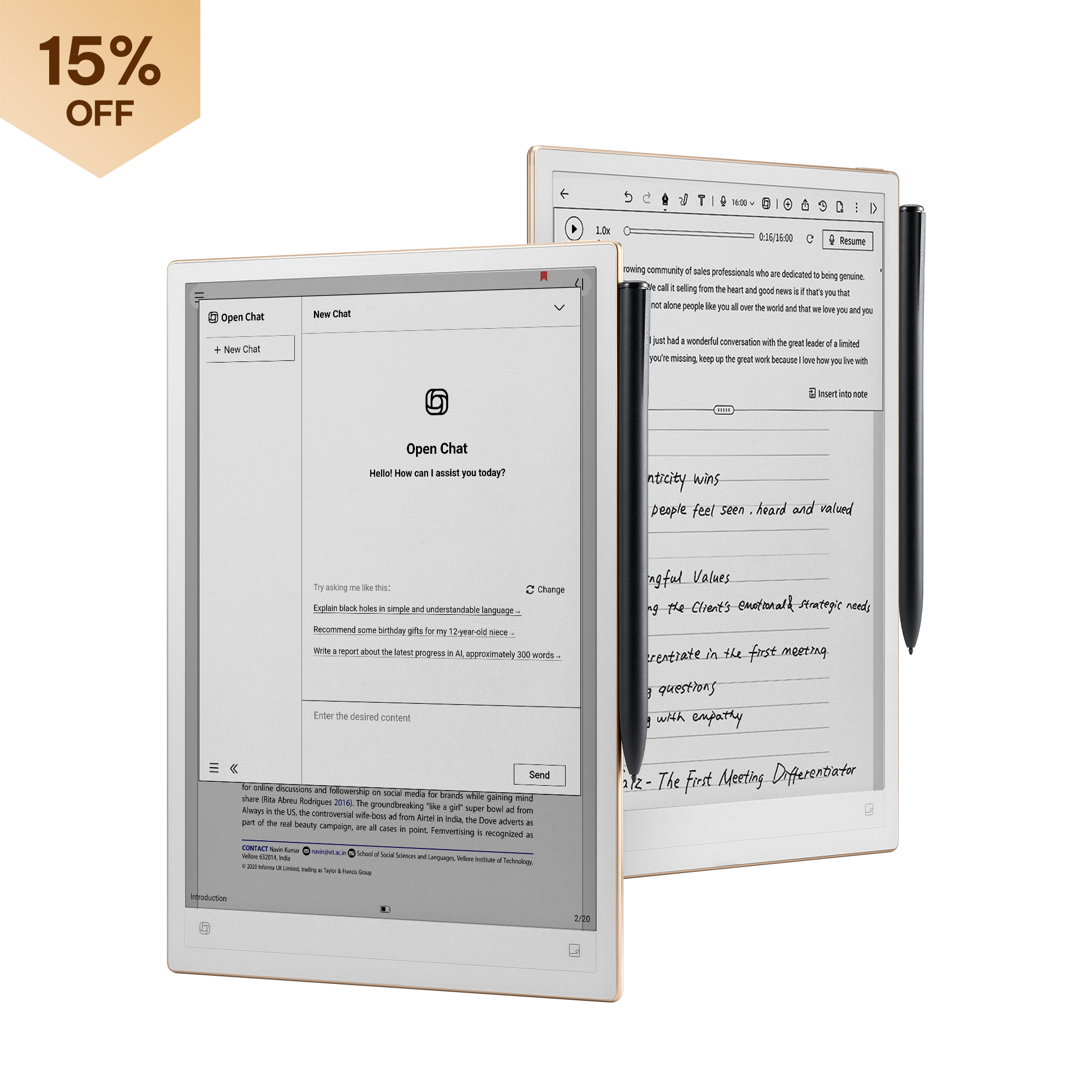 iFLYTEK AINOTE 2, The World's First GPT-5-Powered Paper Tablet