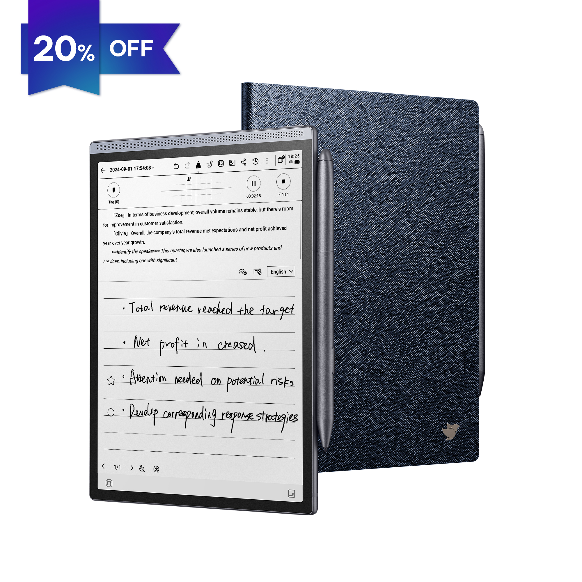 iFLYTEK AINOTE Air 2 - All in One Smart E Ink Digital Paper Tablet