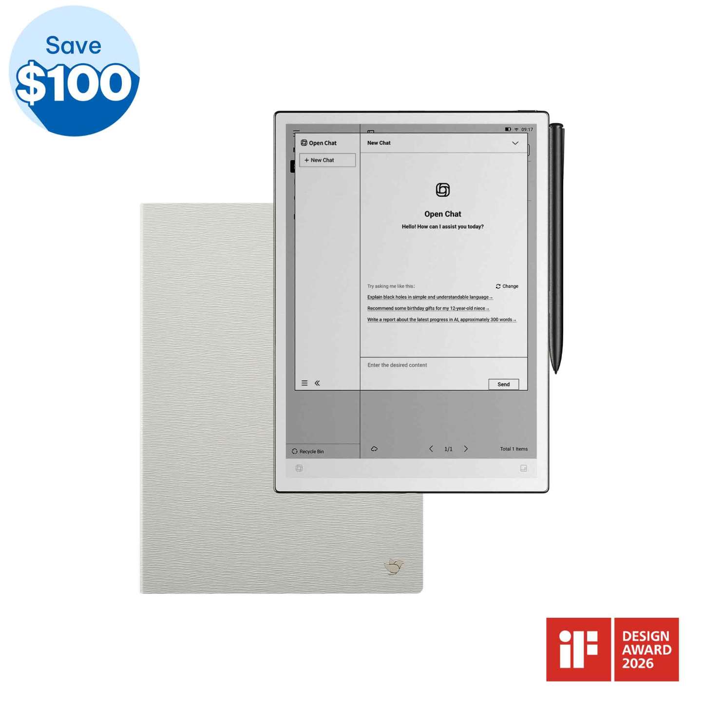 iFLYTEK AINOTE 2, The World's First LLM-Powered Paper Tablet