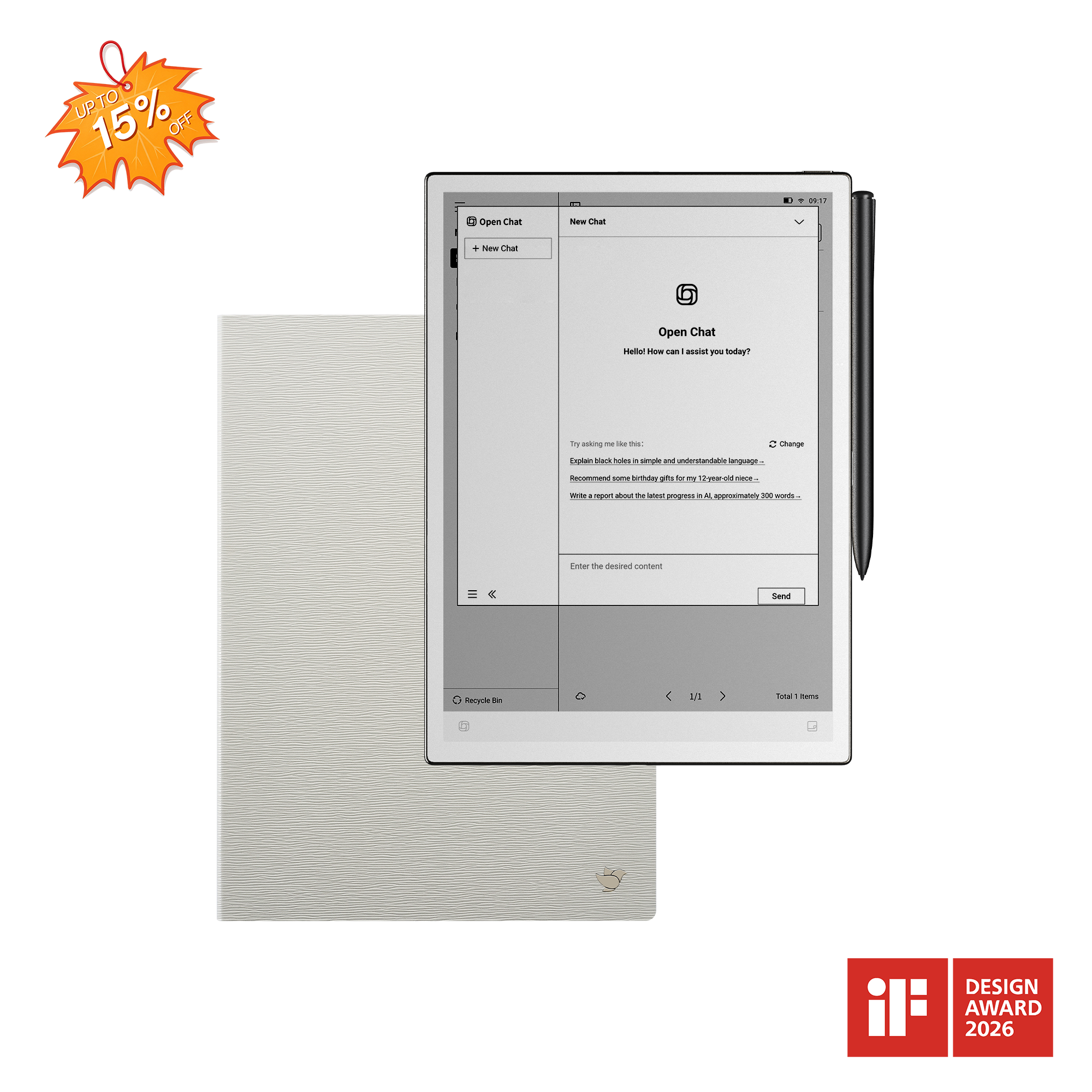 iFLYTEK AINOTE 2, The World's First LLM-Powered Paper Tablet