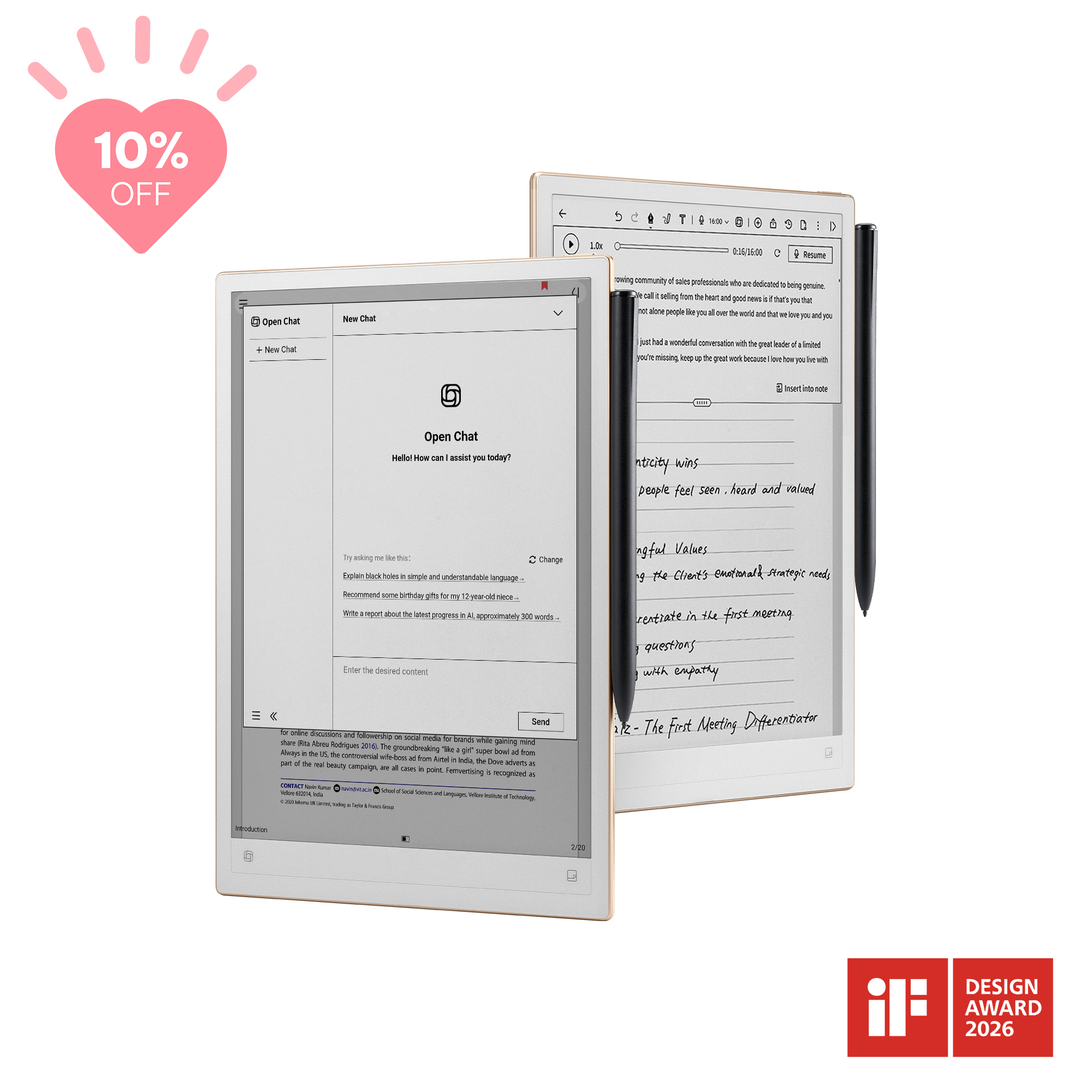 iFLYTEK AINOTE 2, The World's First LLM-Powered Paper Tablet