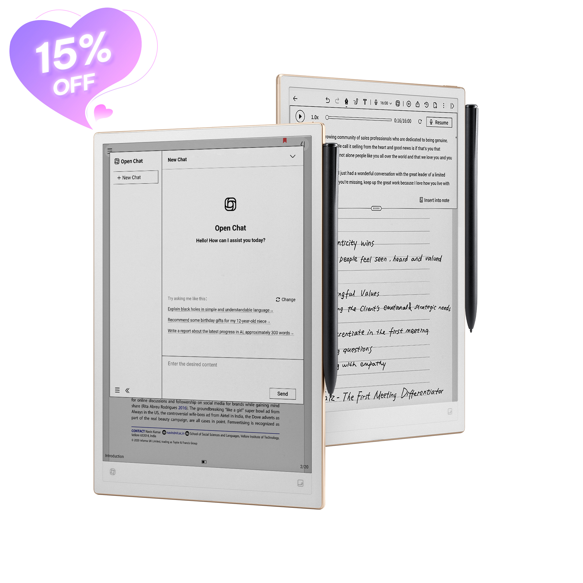 iFLYTEK AINOTE 2, The World's First GPT-5-Powered Paper Tablet
