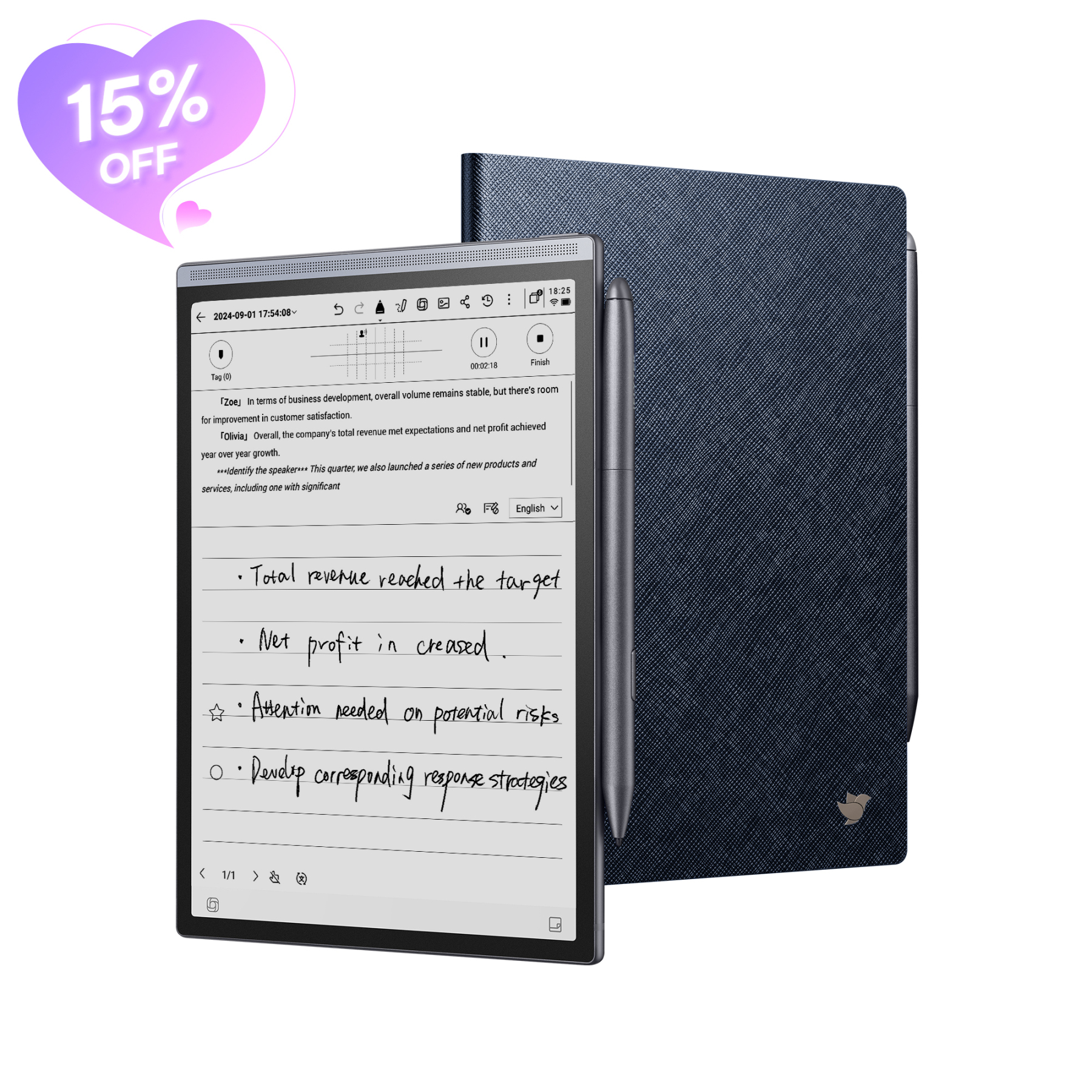 iFLYTEK AINOTE Air 2 - All in One Smart E Ink Digital Paper Tablet