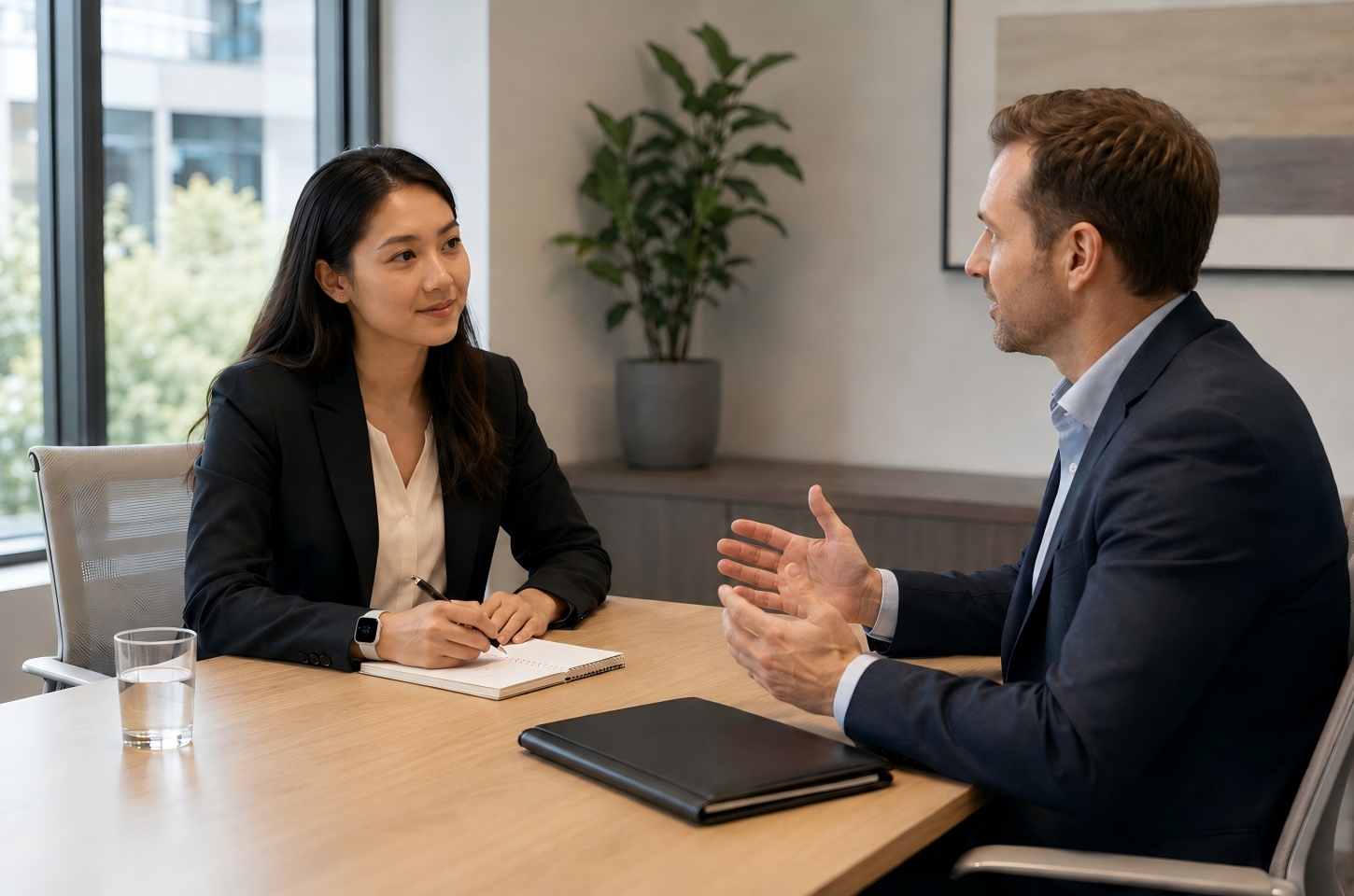 P1 AI recorder worn during job interview
