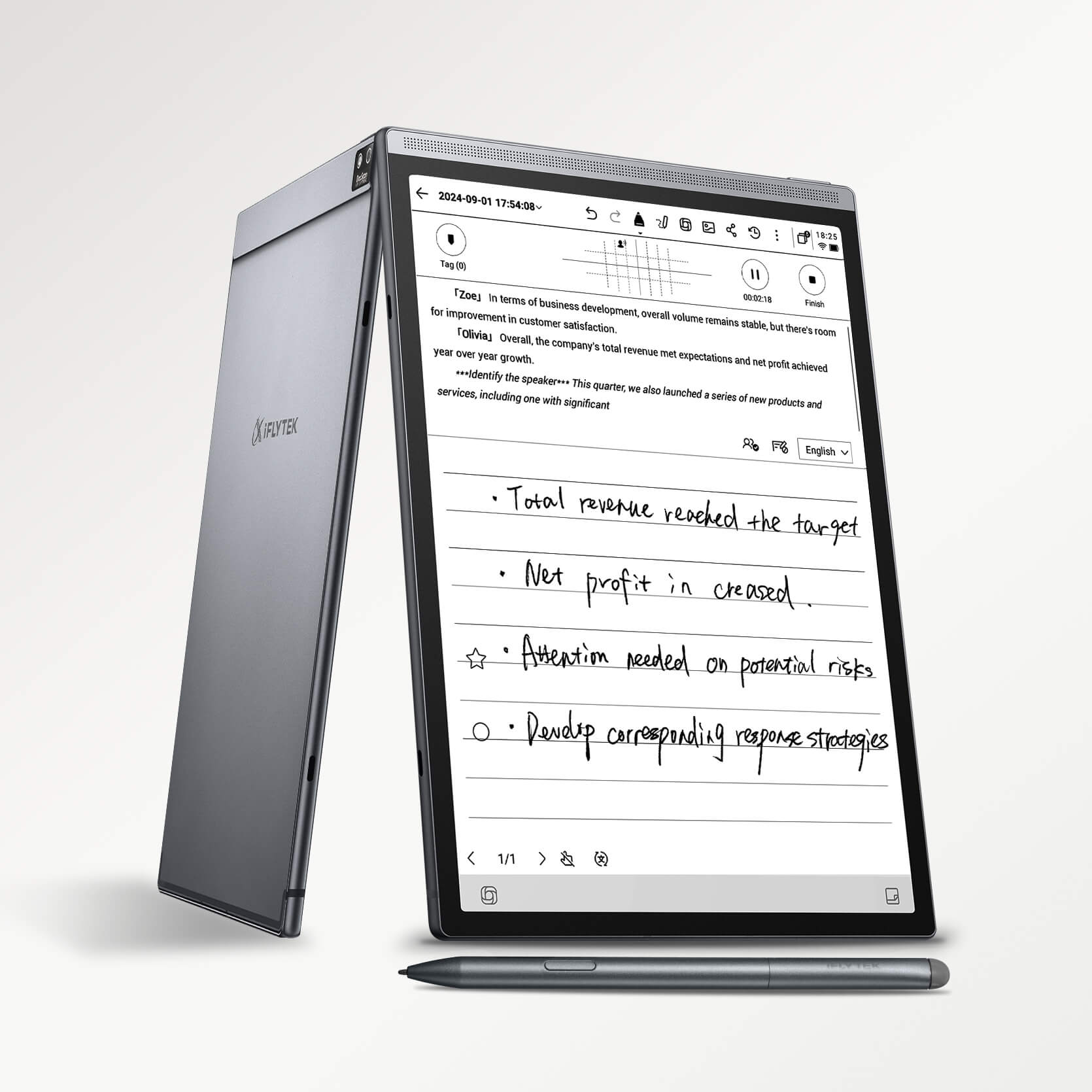 iFLYTEK AINOTE Air 2 - All in One Smart E Ink Digital Paper Tablet