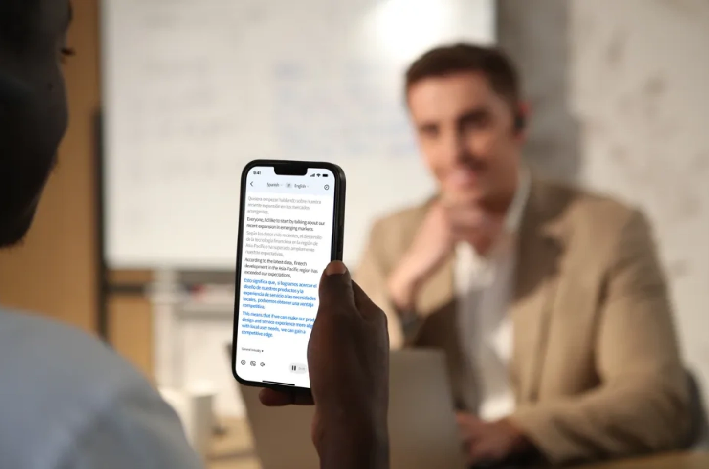 earbuds and app together, live subtitles with saved records