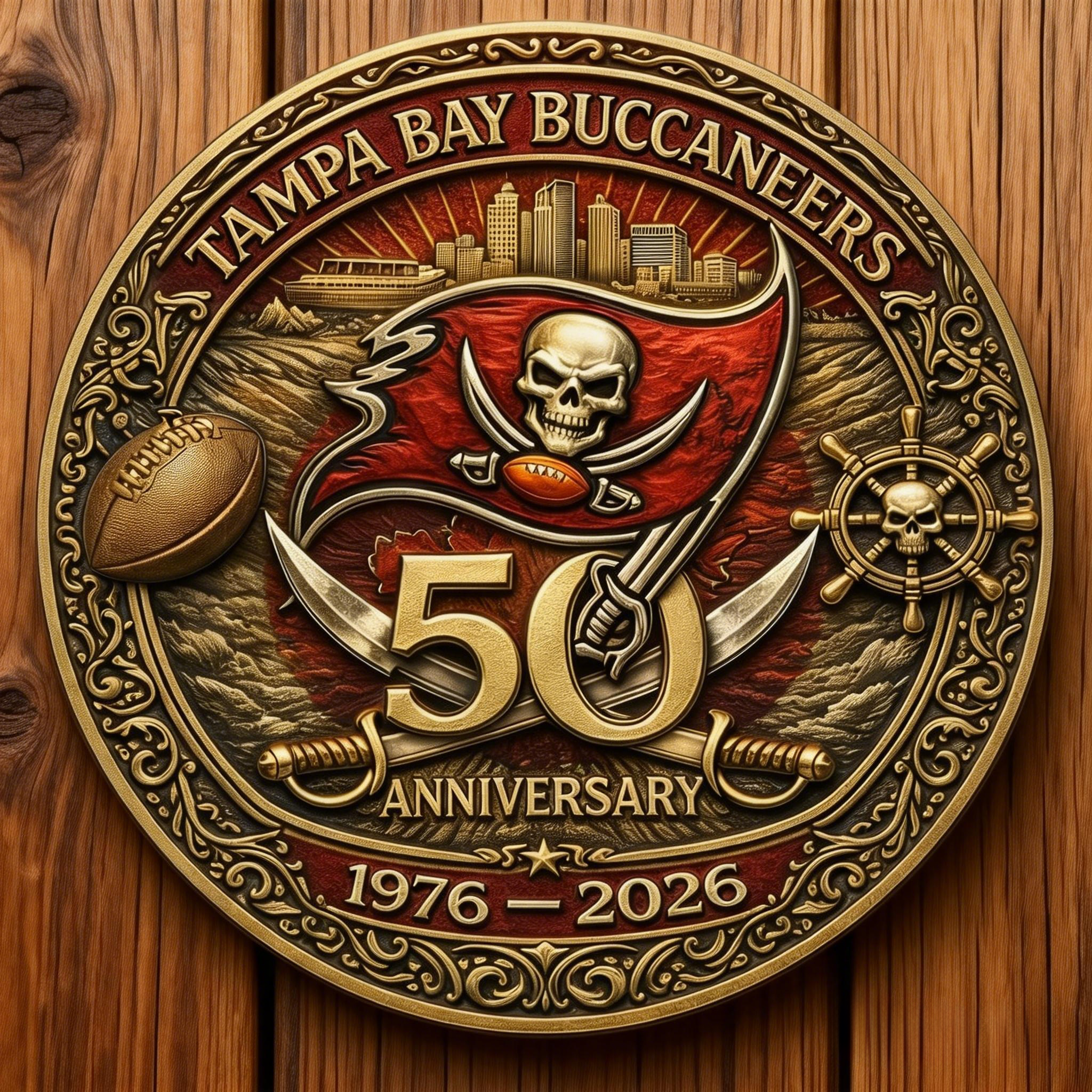 ⛵Tampa Bay Buccaneers 50th Anniversary Commemorative Coin