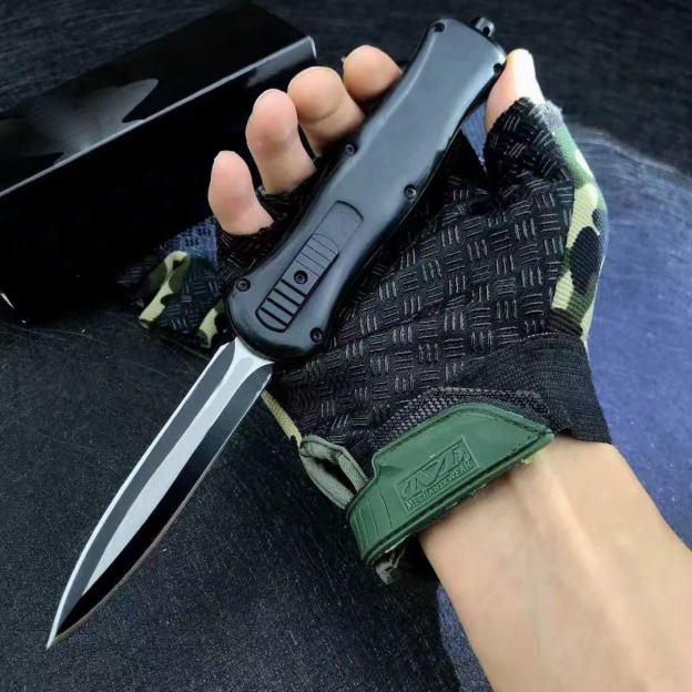 🔥Last Day Promotion- SAVE 70%🎄BM Infidel D/E Dagger OTF Automatic Knife (7.56" Black) 3300BK