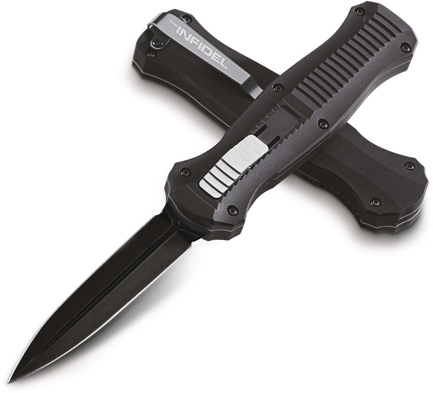 🔥Last Day Promotion- SAVE 70%🎄BM Infidel D/E Dagger OTF Automatic Knife (7.56" Black) 3300BK