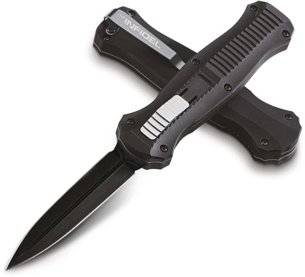 🔥Last Day Promotion- SAVE 70%🎄BM Infidel D/E Dagger OTF Automatic Knife (7.56" Black) 3300BK