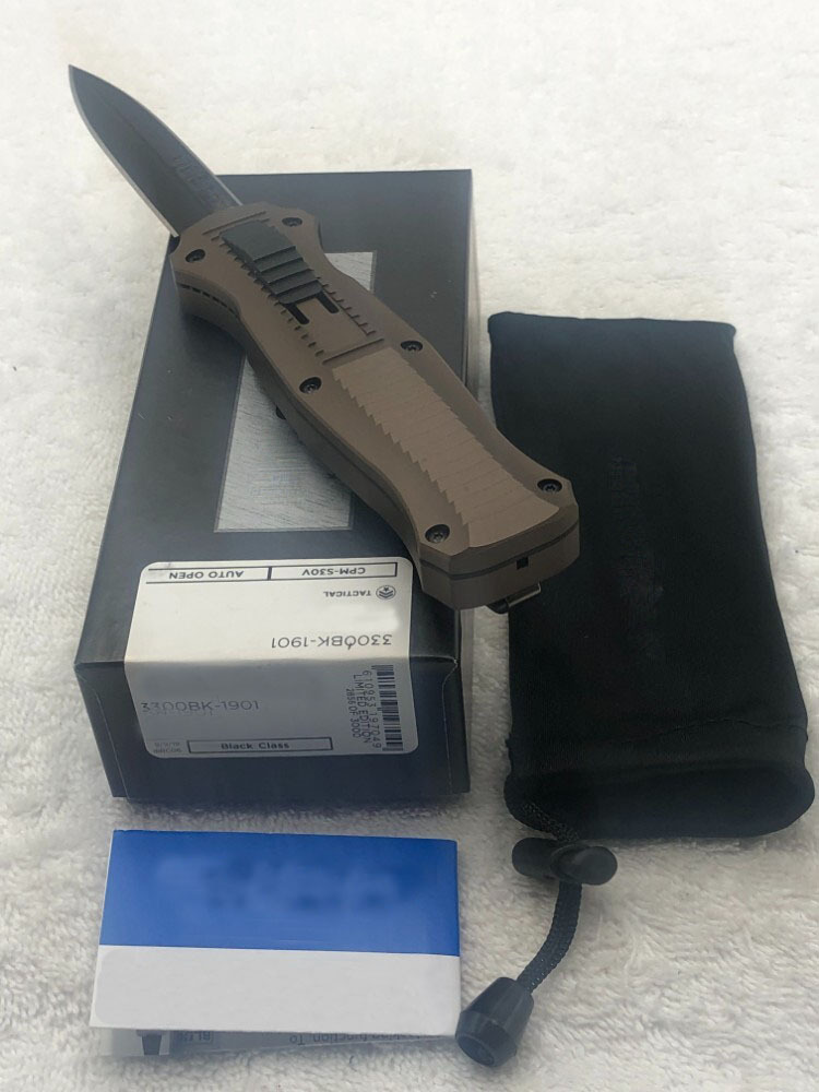 🔥Last Day Promotion- SAVE 70%🎄BM Infidel D/E Dagger OTF Automatic Knife (7.56" Black) 3300BK