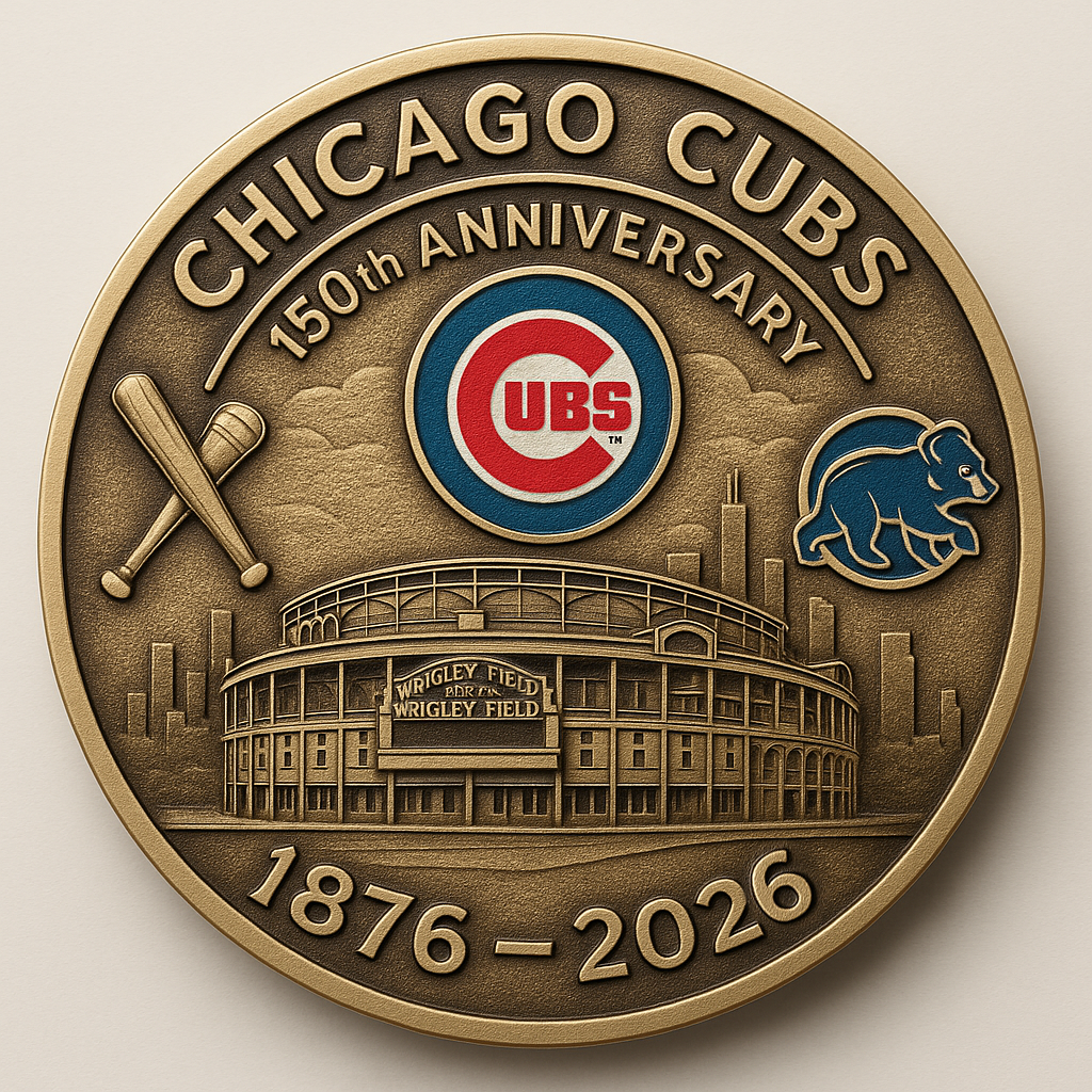 🐻⚾Chicago Cubs 150th Anniversary Commemorative Coin