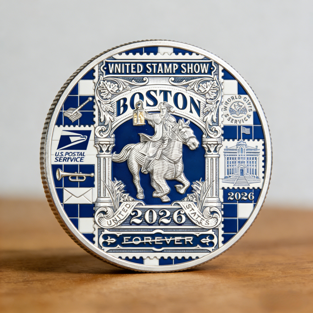 📮 Boston 2026 “Forever Stamp Heritage Coin” — United Stamp Show Edition