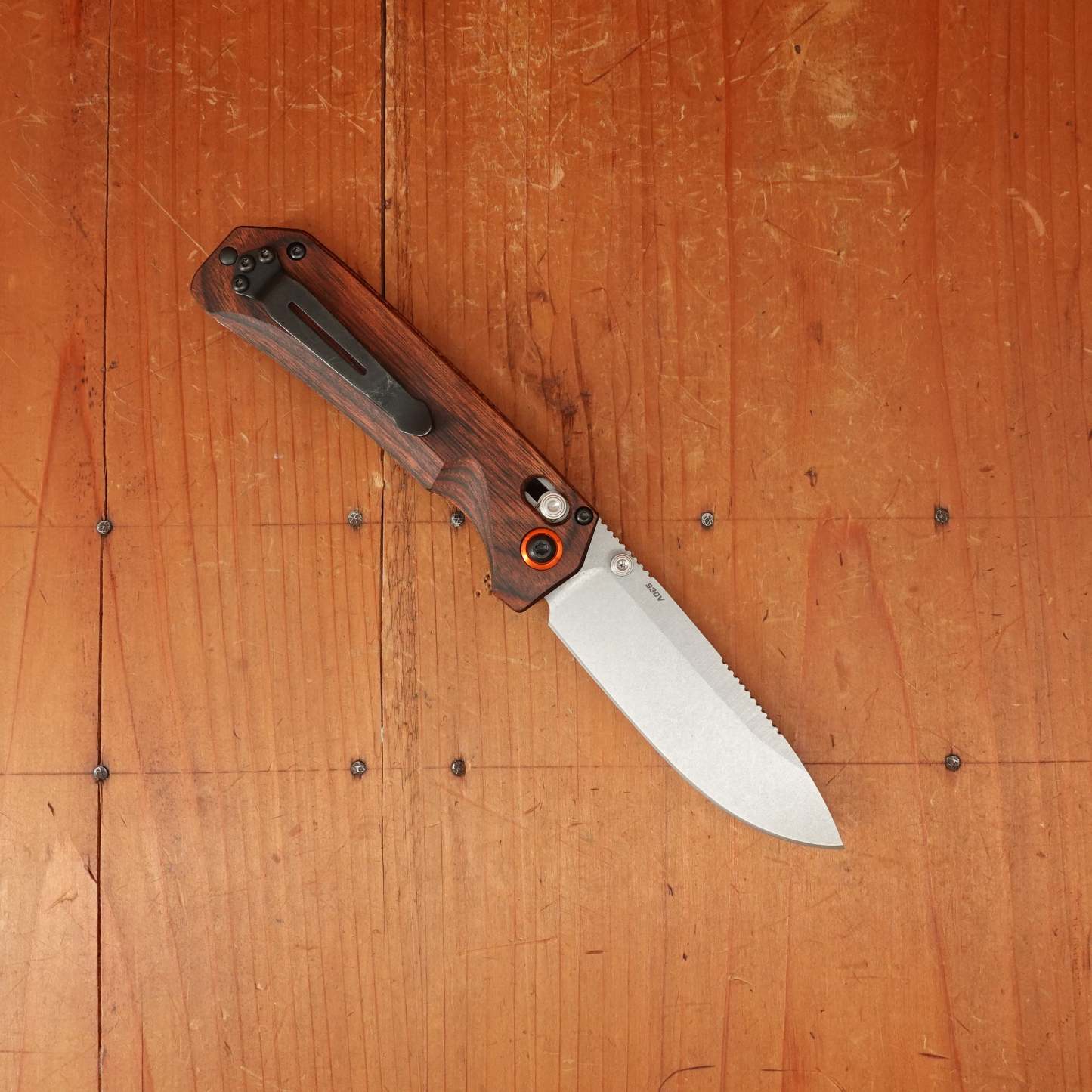 BM 15062 Grizzly Creek Drop-point S30V Stainless Steel Stabilized Wood