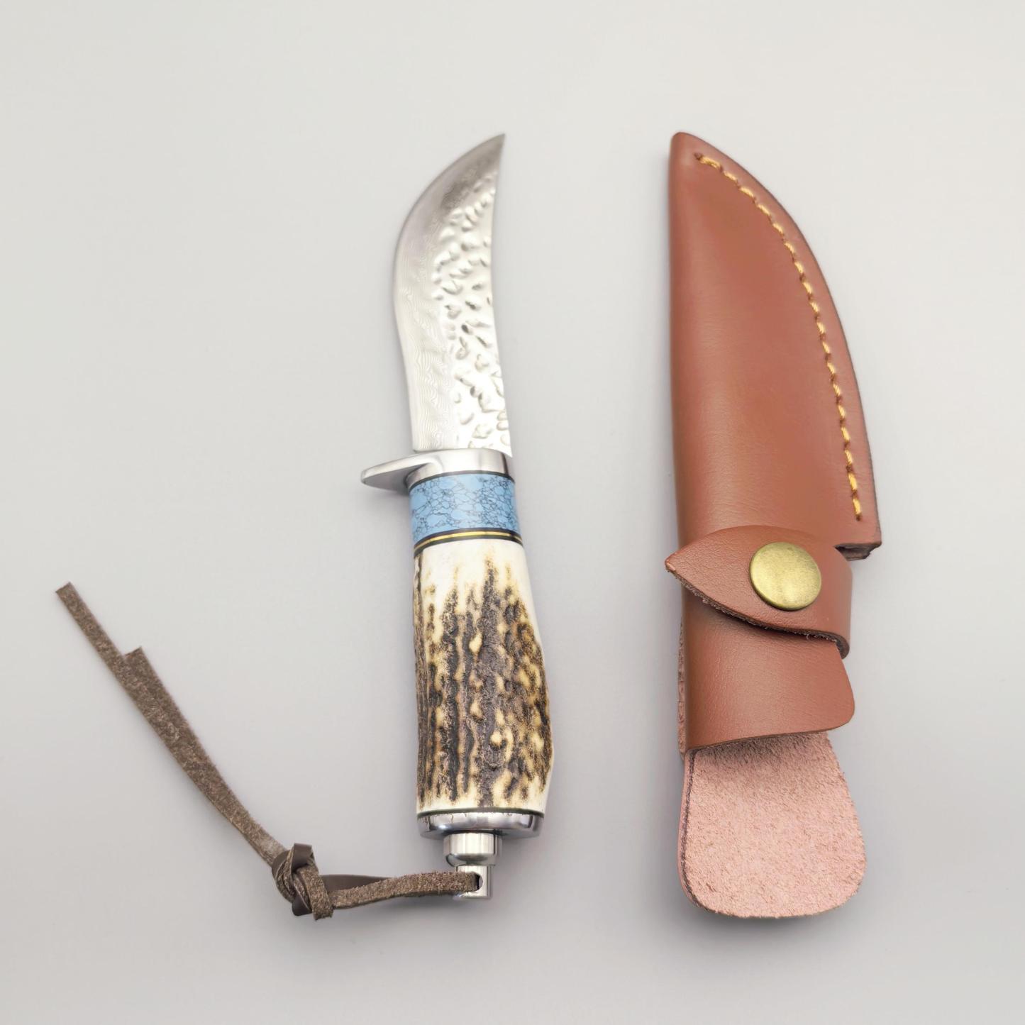 🫎Damascus VG10 Steel Camping Knife