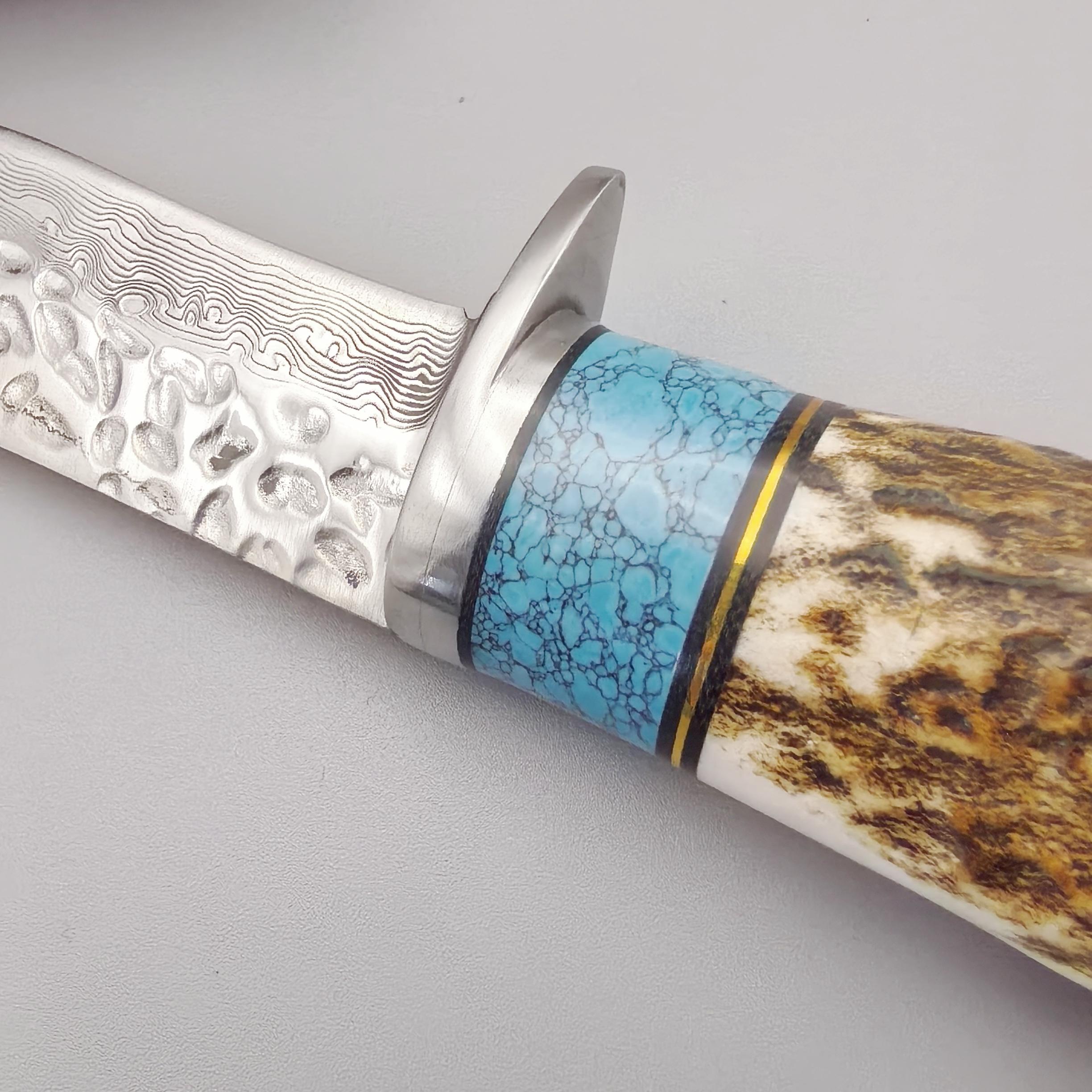 🫎Damascus VG10 Steel Camping Knife