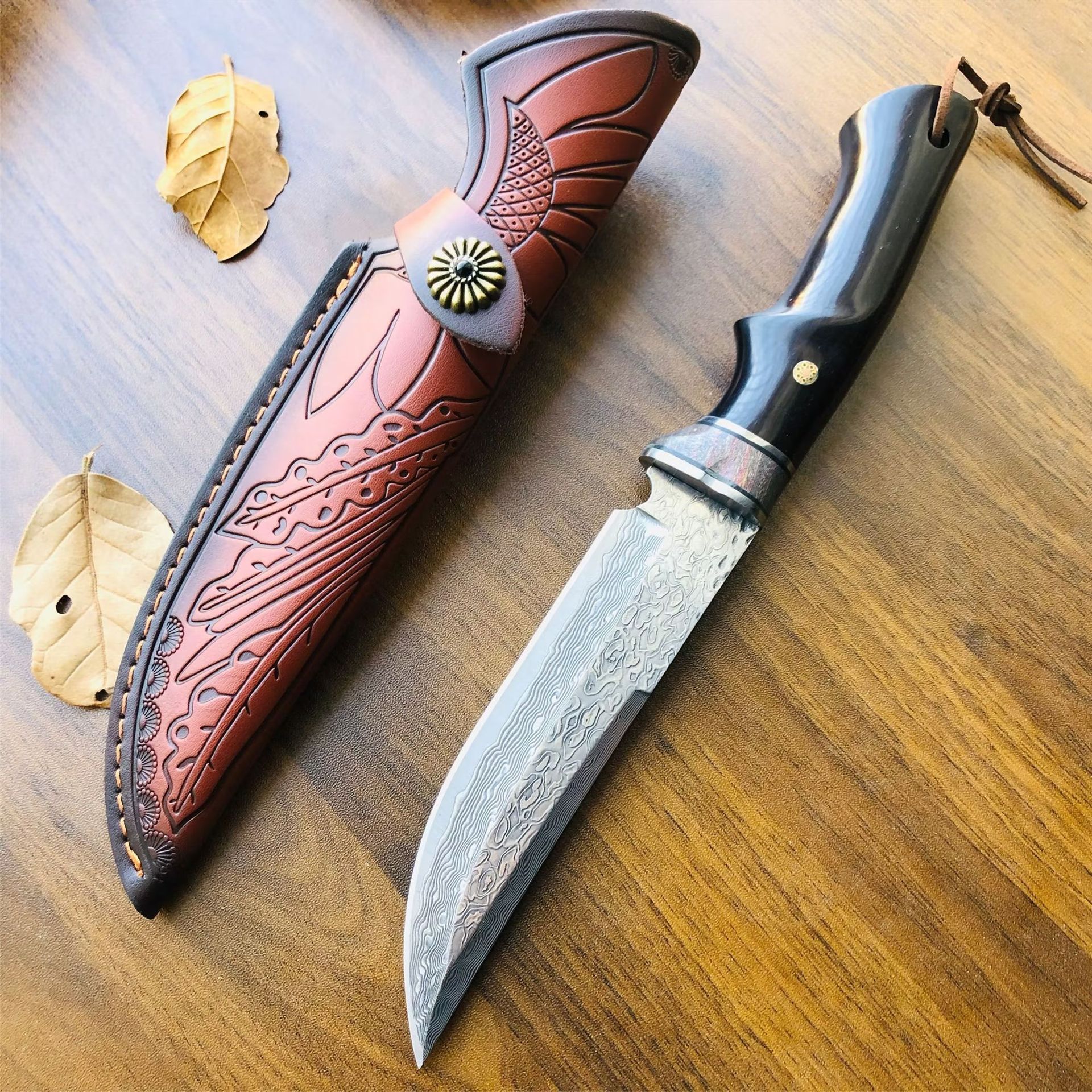 ⏰Limited Time 49% OFF🐺 Handmade Damascus Hunting Knife