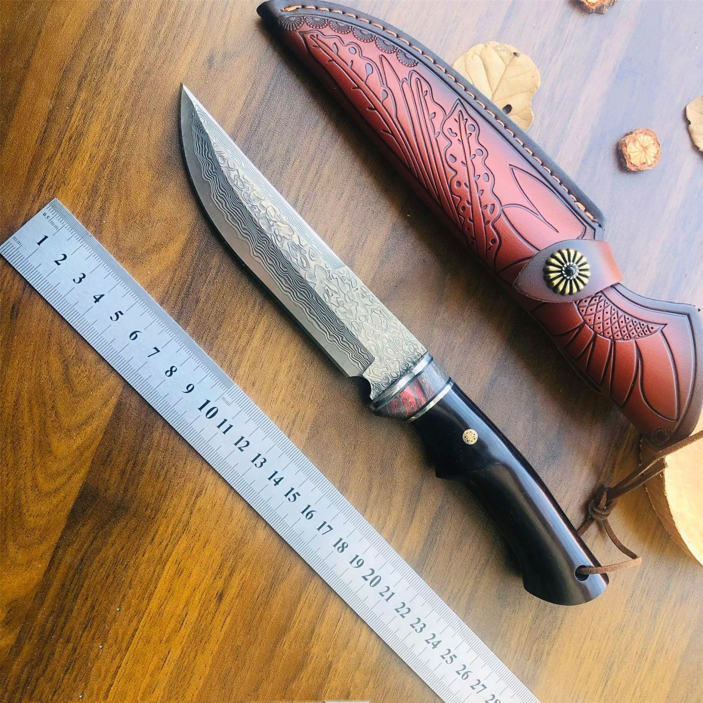 ⏰Limited Time 49% OFF🐺 Handmade Damascus Hunting Knife