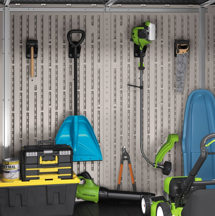 Sunthtcast Modernist 8’x7’ Dual Barn Door Storage Shed